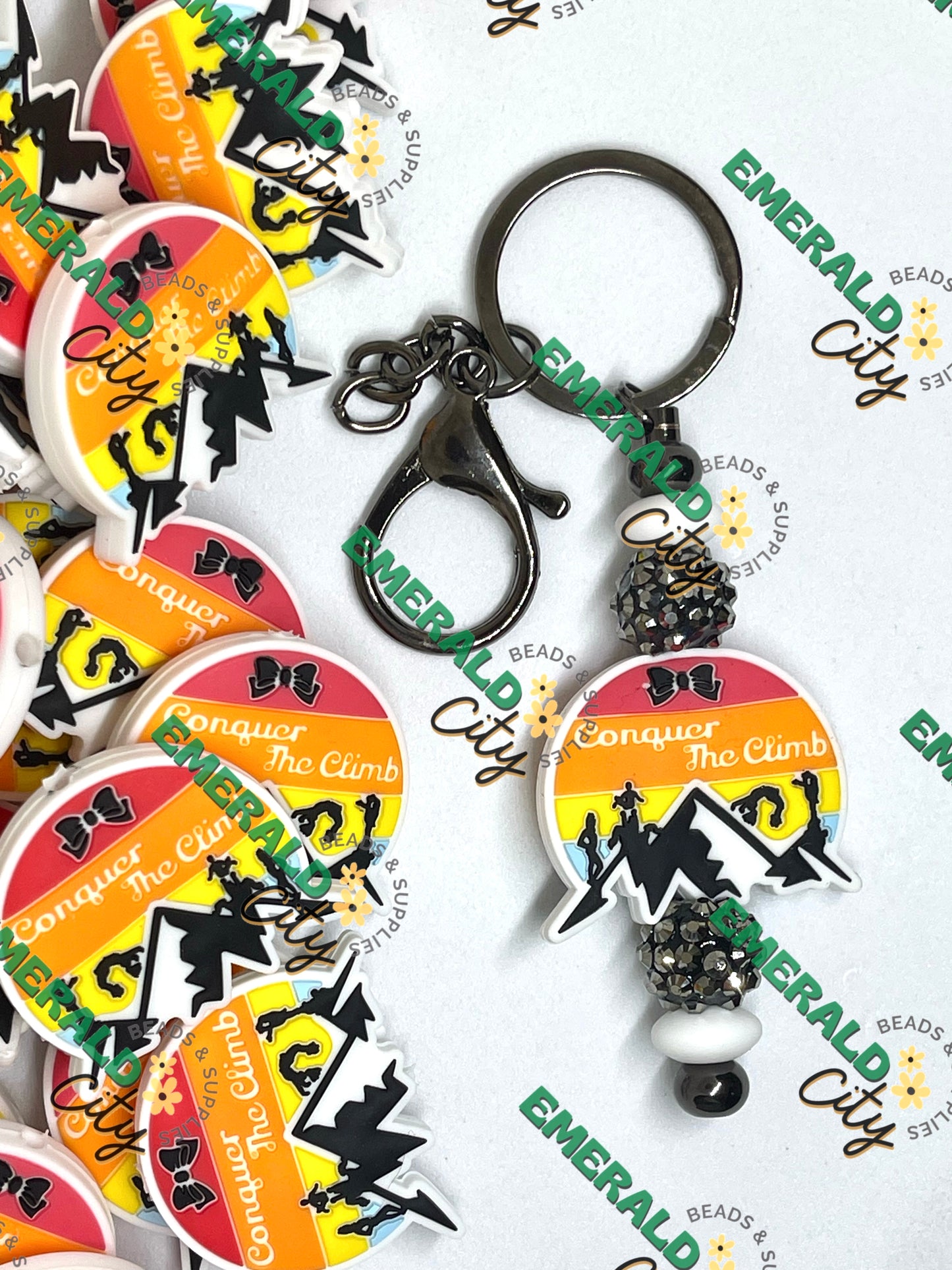 Conquer The Climb Silicone Focal Beads - ECBS EXCLUSIVE