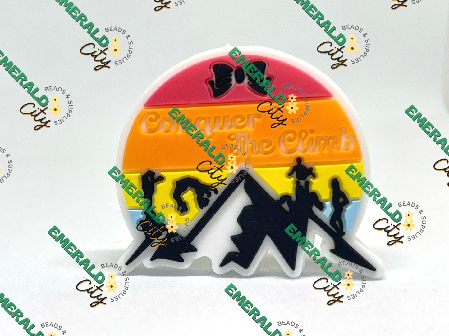 Conquer The Climb Silicone Focal Beads - ECBS EXCLUSIVE