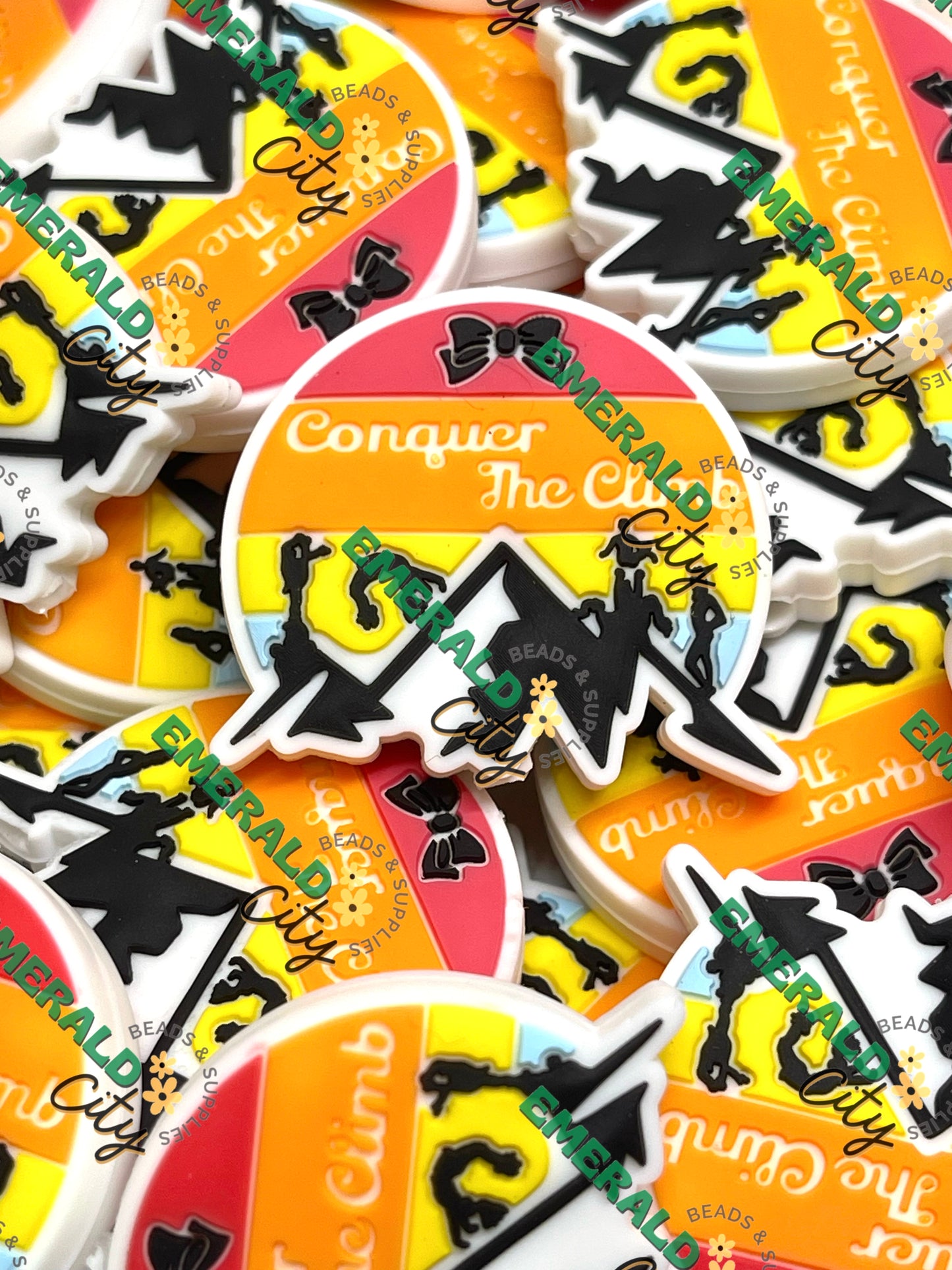 Conquer The Climb Silicone Focal Beads - ECBS EXCLUSIVE