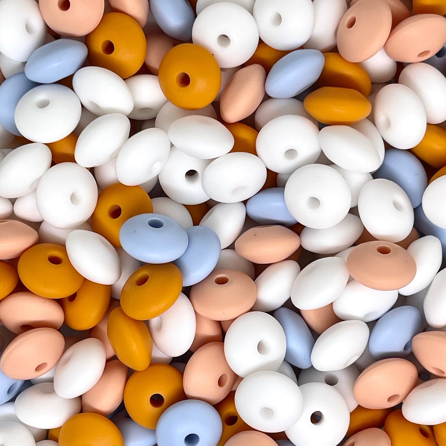 Lentil Silicone Beads - Mix 8