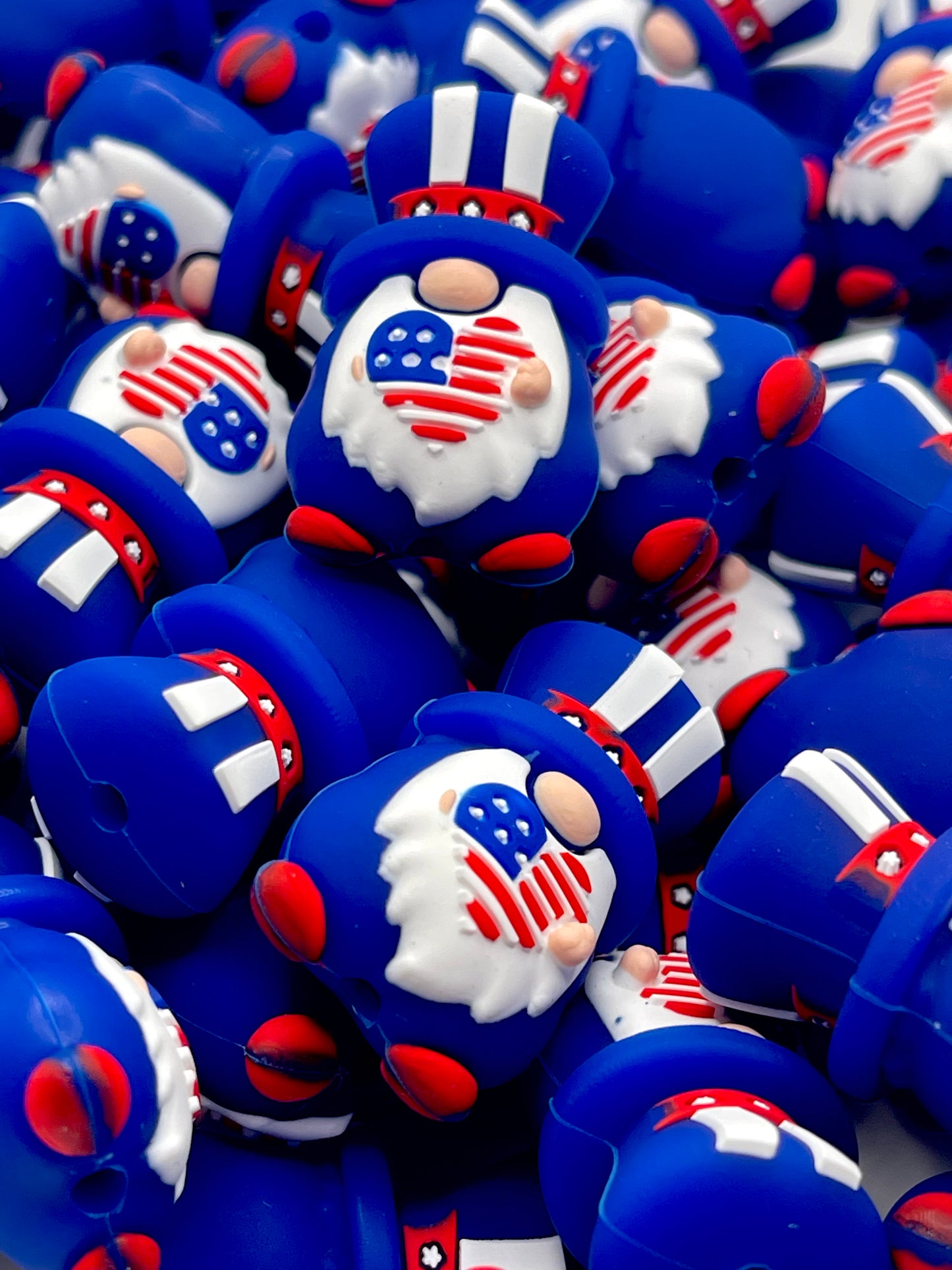 America Gnome 3D Silicone Focal Beads