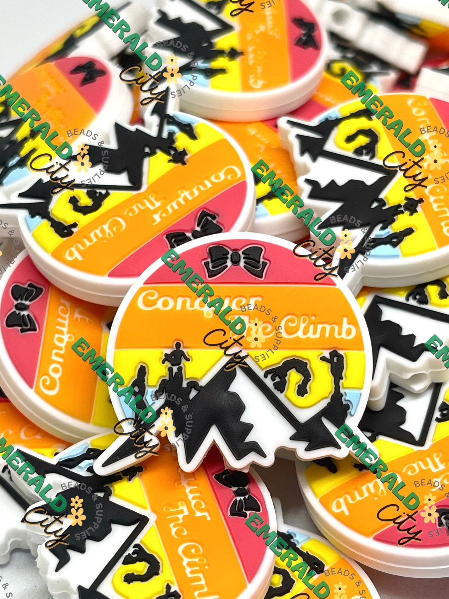 Conquer The Climb Silicone Focal Beads - ECBS EXCLUSIVE