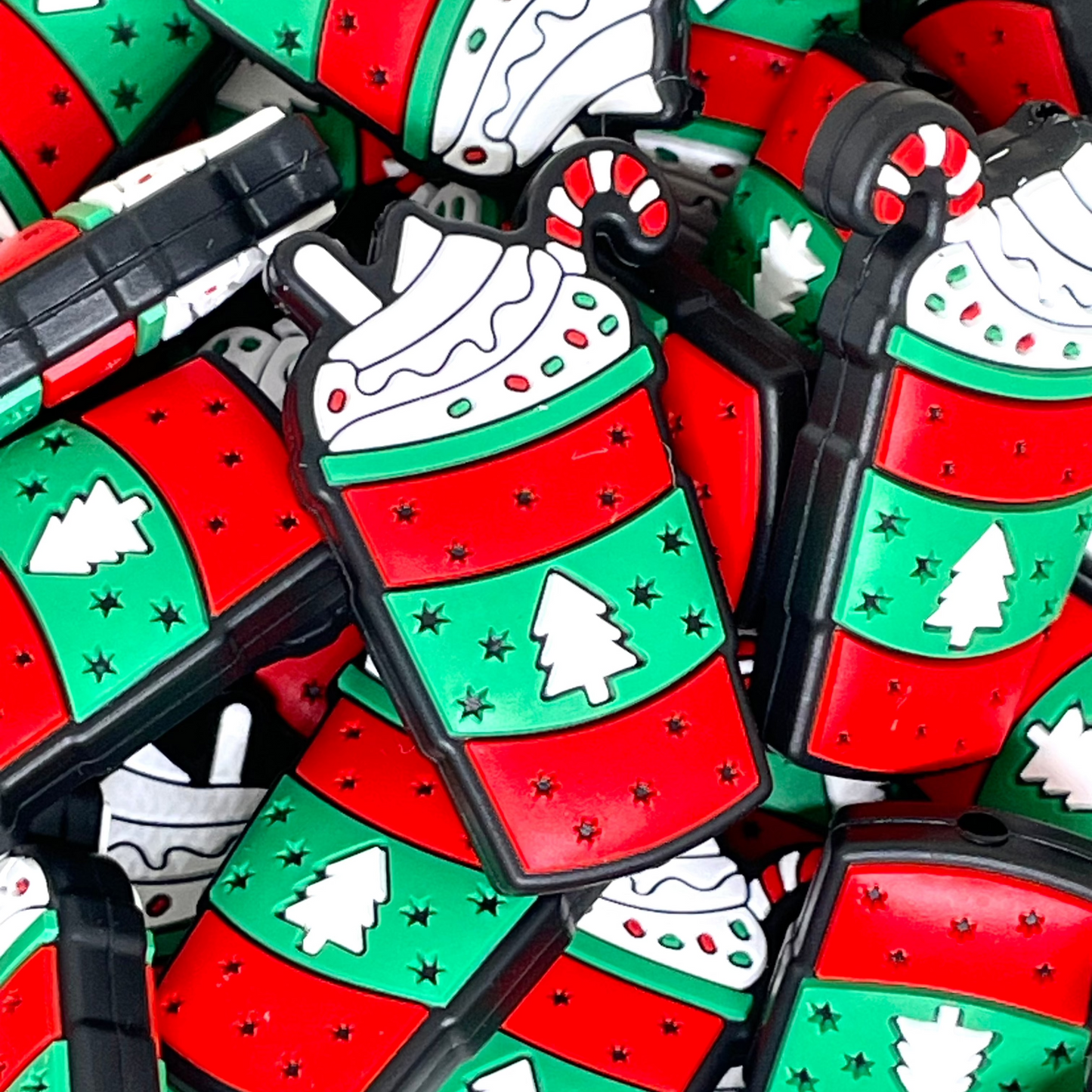 Mrs. Clause's Mocha Silicone Focal Beads