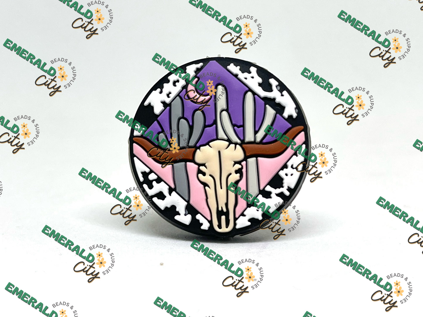Wild West Bull Silicone Focal Beads - ECBS EXCLUSIVE