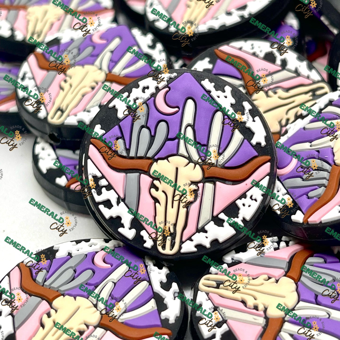 Wild West Bull Silicone Focal Beads - ECBS EXCLUSIVE