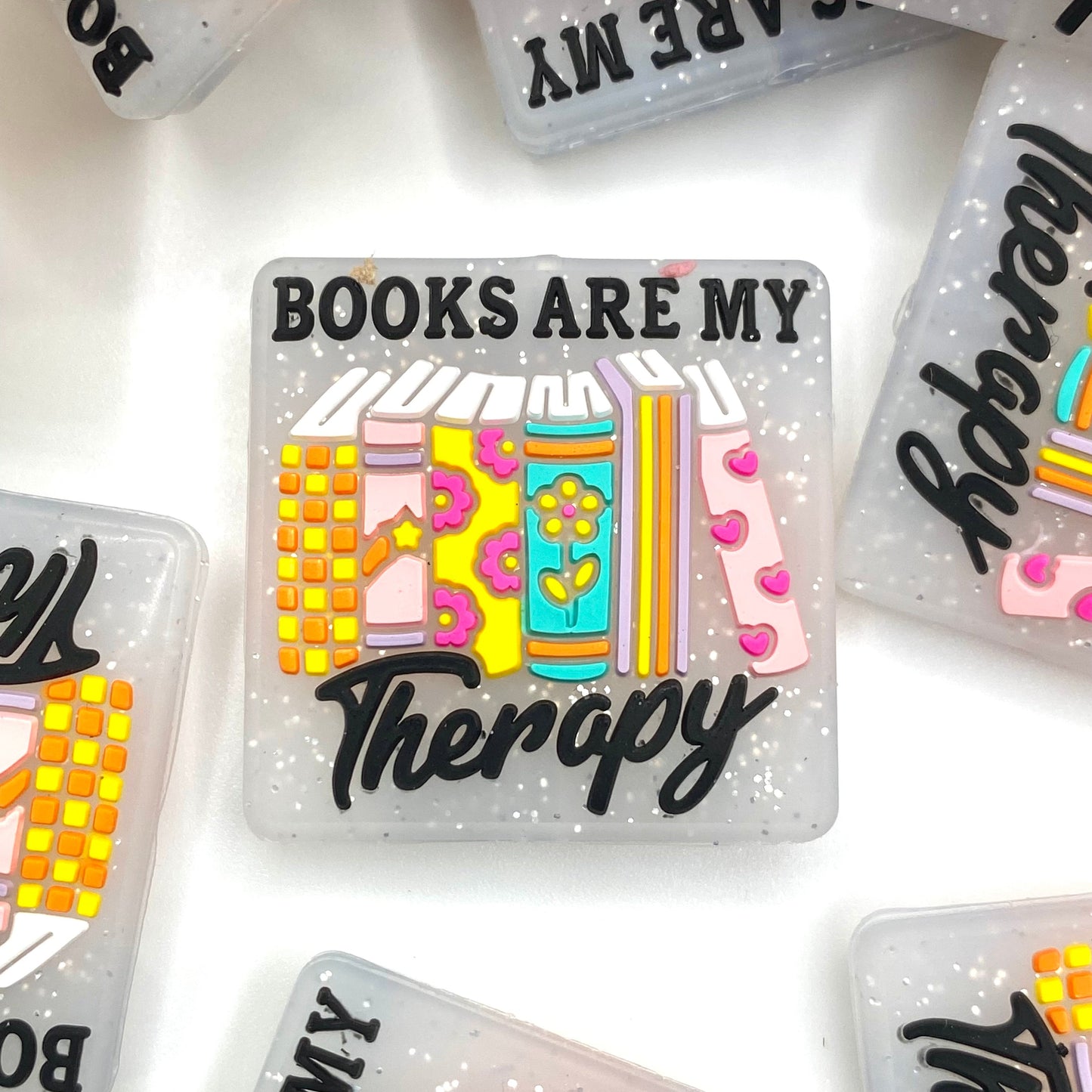 Books Are My Therapy Silicone Focal Beads