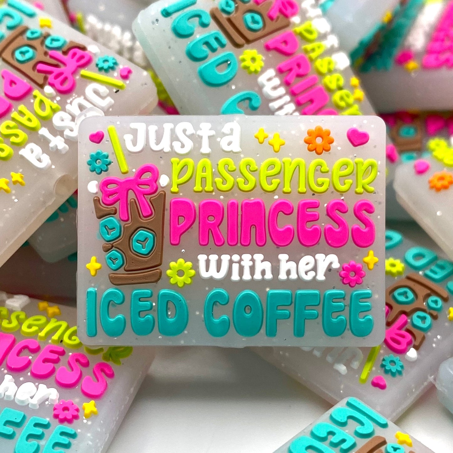 Just A Passenger Princess With Her Iced Coffee Silicone Focal Beads