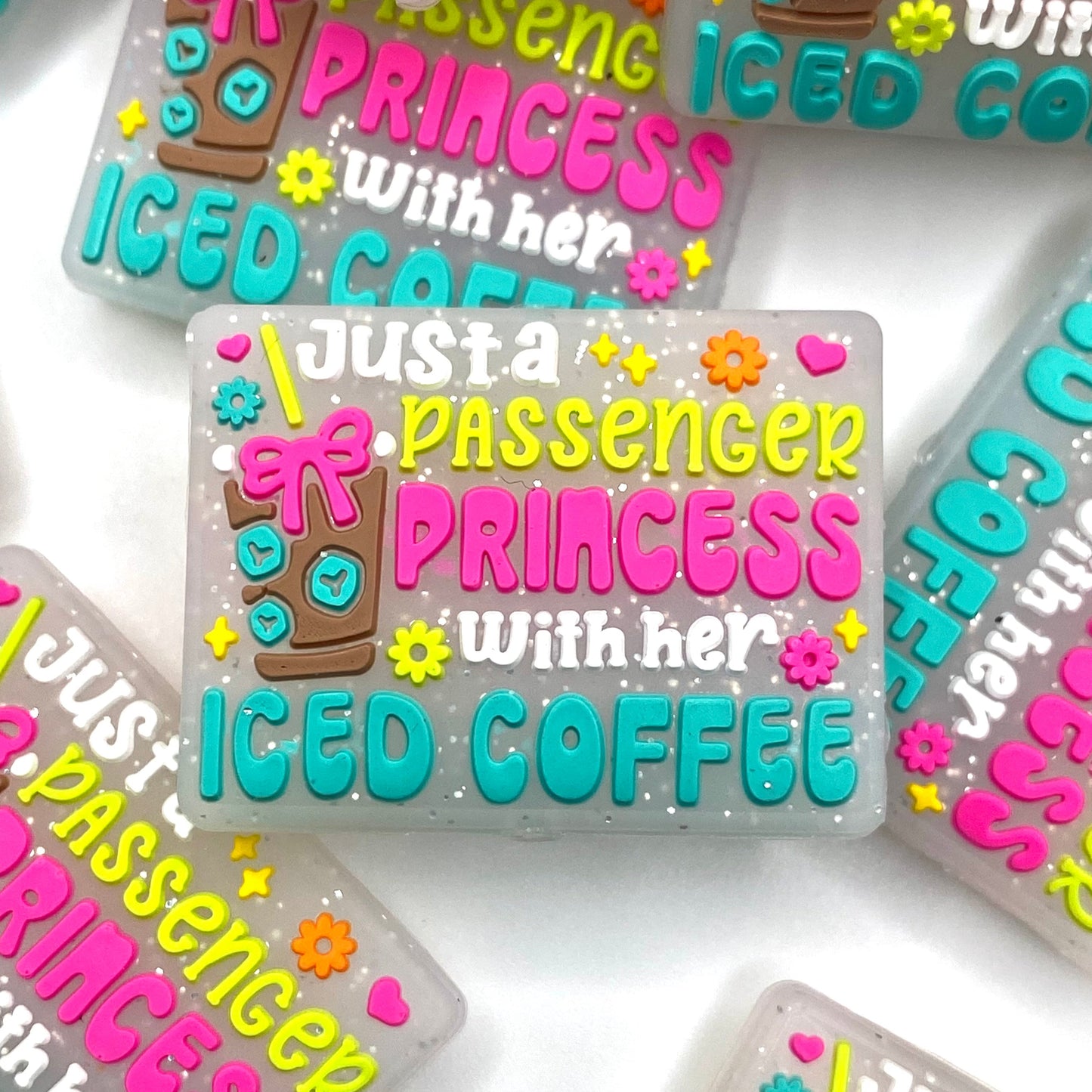 Just A Passenger Princess With Her Iced Coffee Silicone Focal Beads