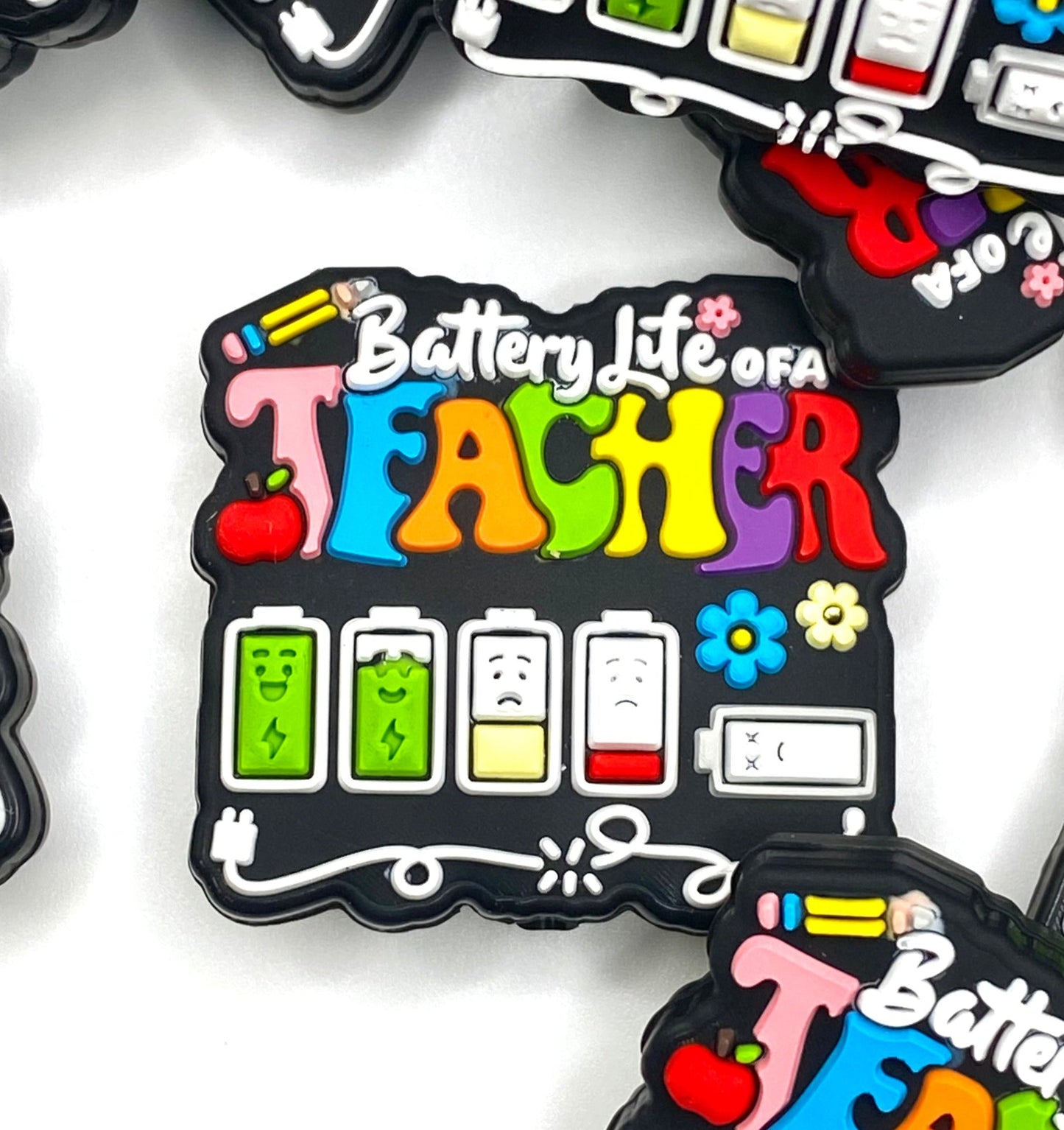 Battery Life Of A Teacher Silicone Focal Beads