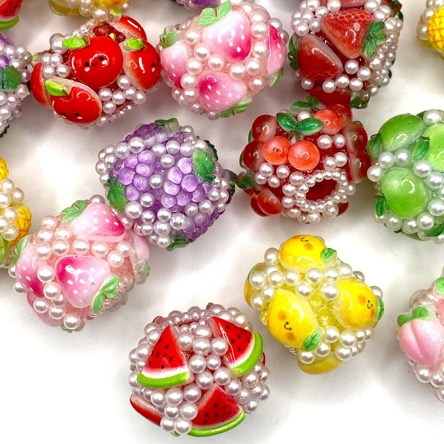 Fruit Vibes Fancy Polymer Clay Beads - 5pcs
