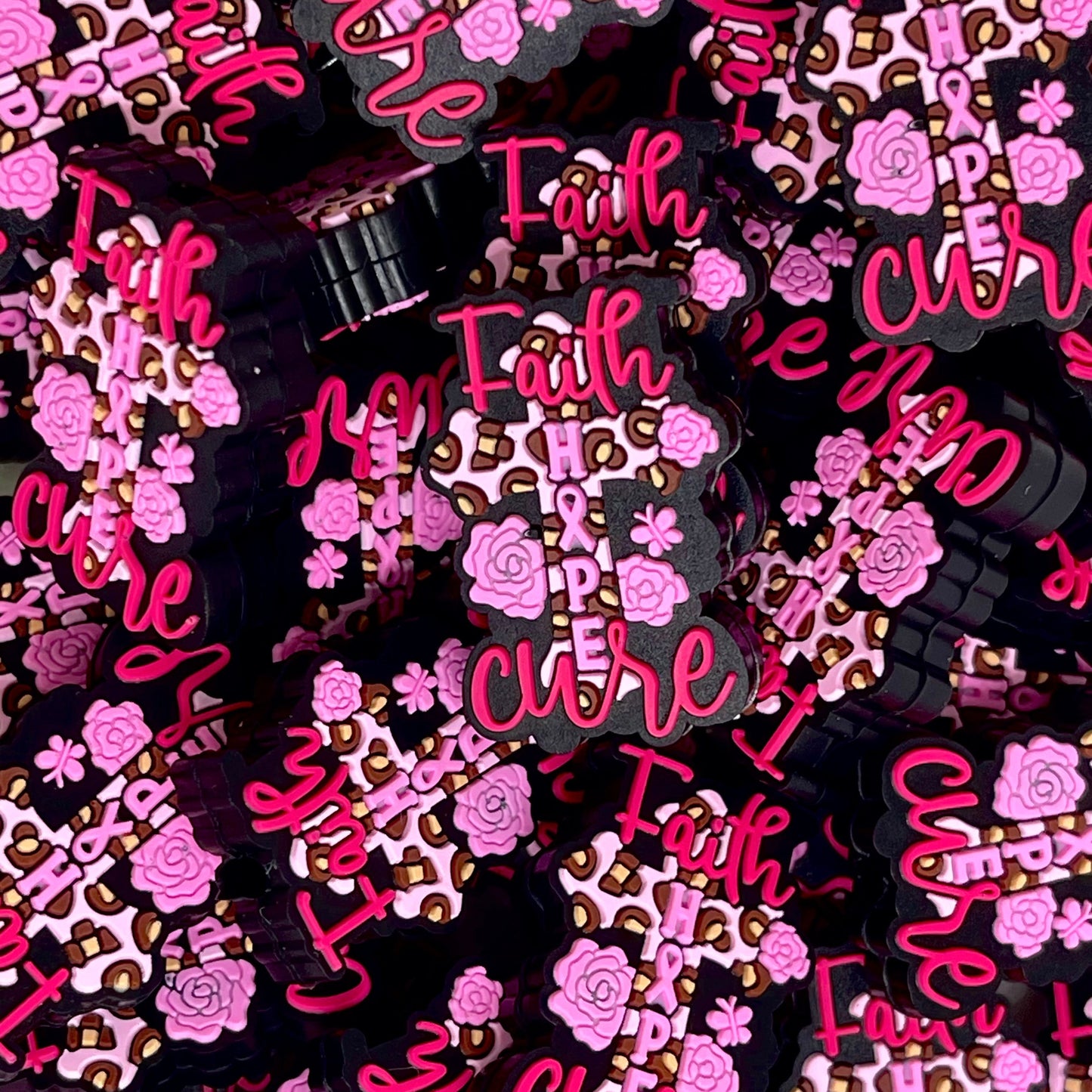 Faith Hope & Cure Focal Beads