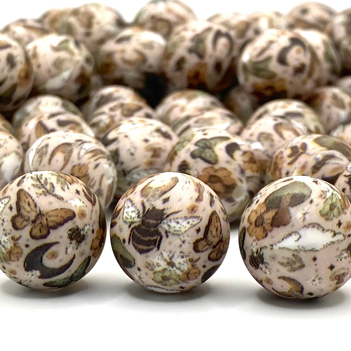 Bee Sweet & Bumble Printed Silicone Beads