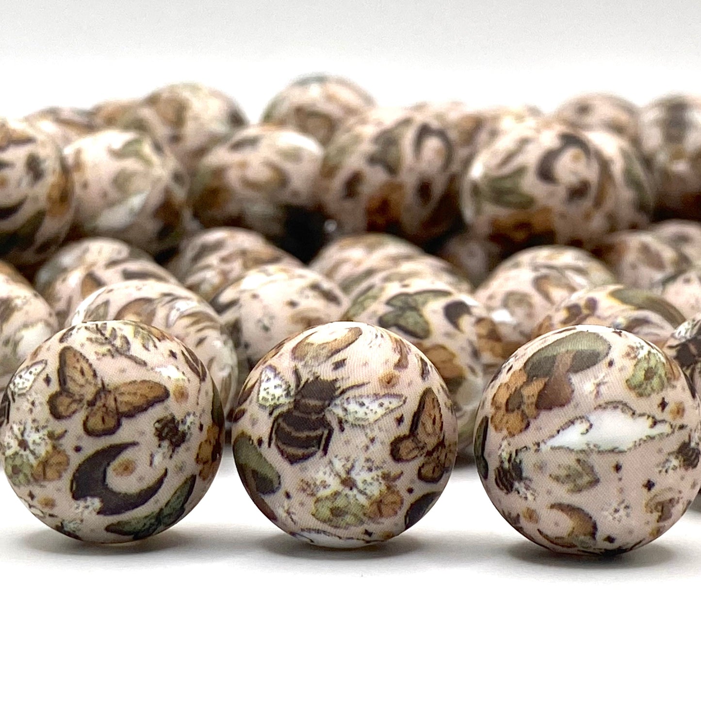 Bee Sweet & Bumble Printed Silicone Beads