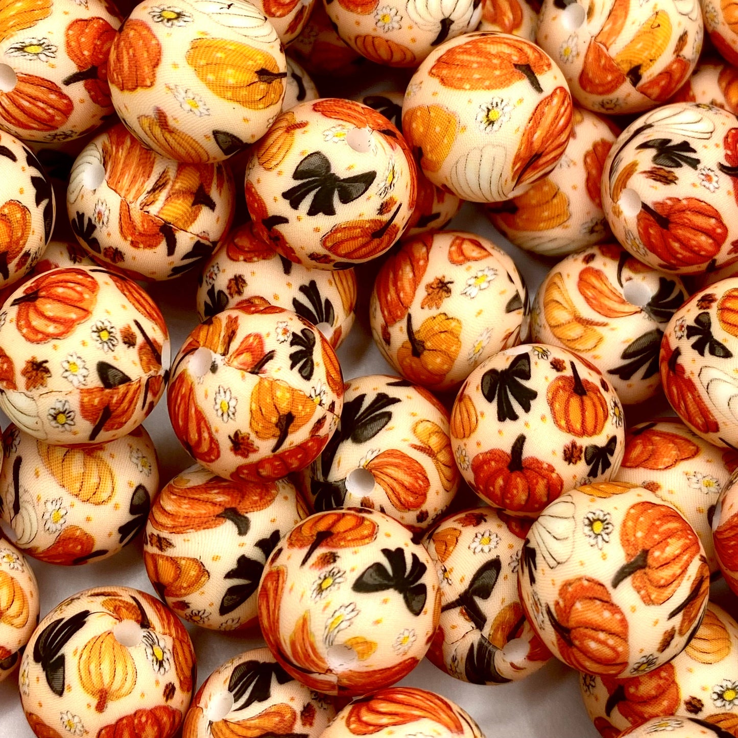 I'm No Cinderella but I Know Pumpkins are Magical Printed Silicone Beads