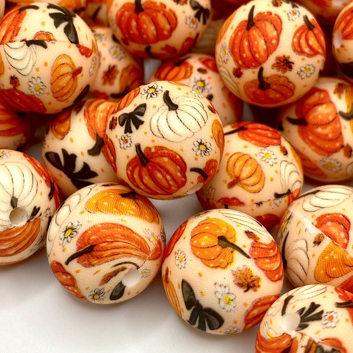 I'm No Cinderella but I Know Pumpkins are Magical Printed Silicone Beads