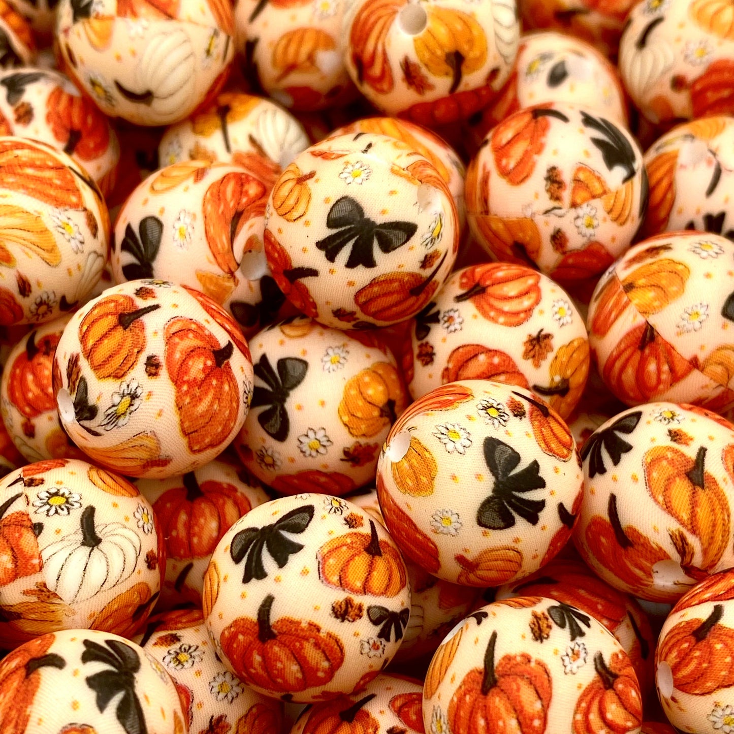 I'm No Cinderella but I Know Pumpkins are Magical Printed Silicone Beads