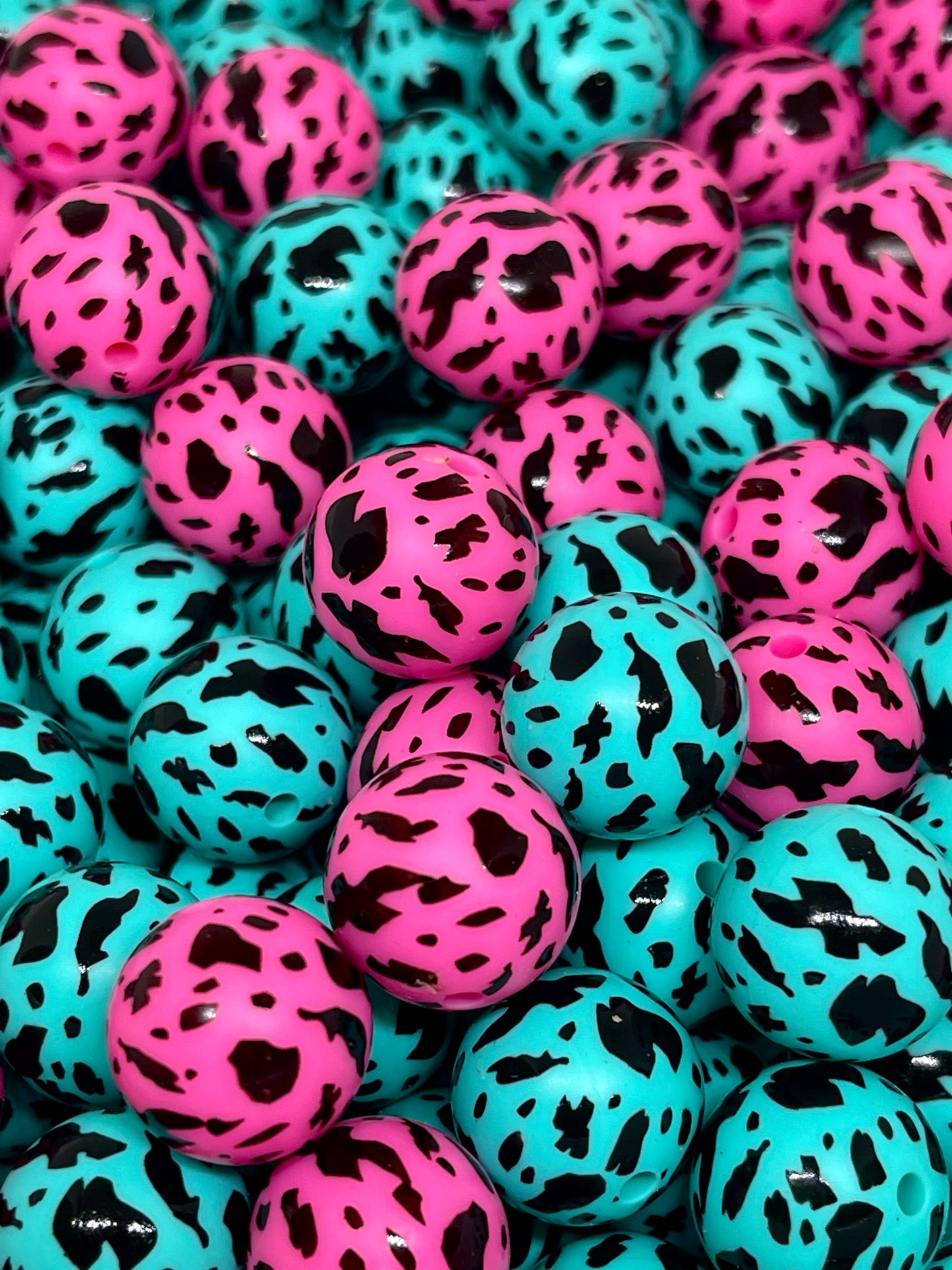 Don't Make Me Flip My Heifer Switch Printed Silicone Beads