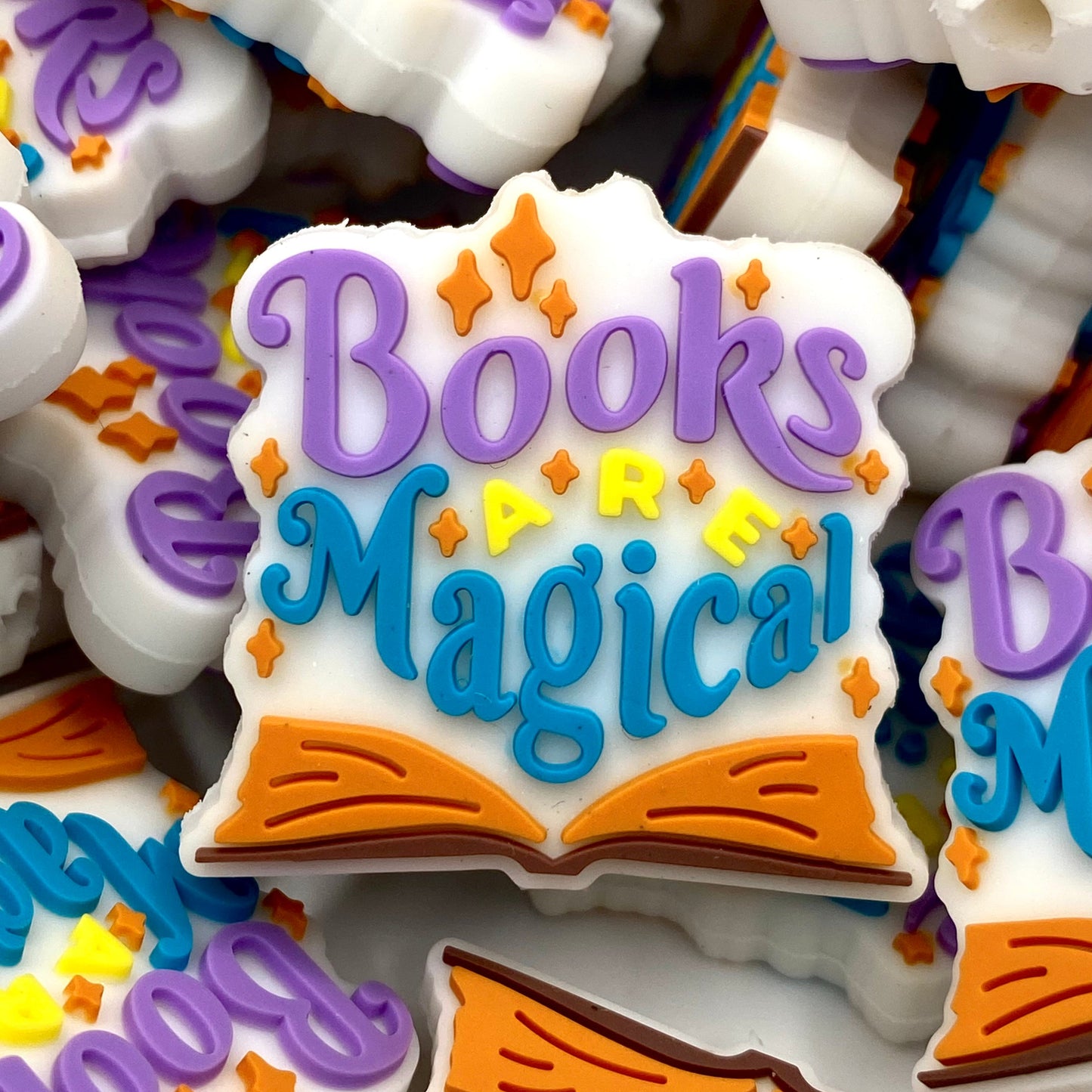 Books Are Magical PVC Focal Beads