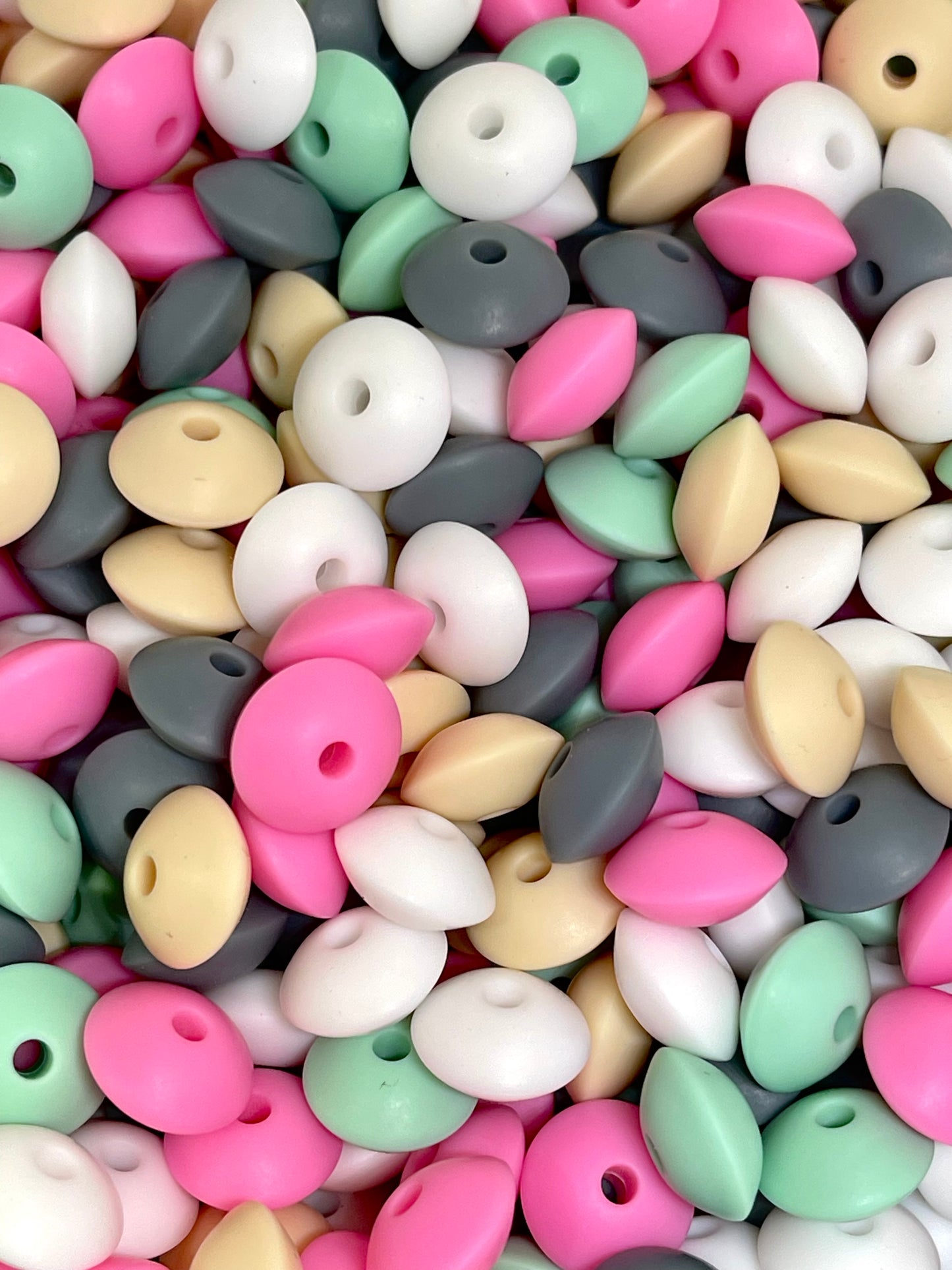Lentil Silicone Beads - Mix 11