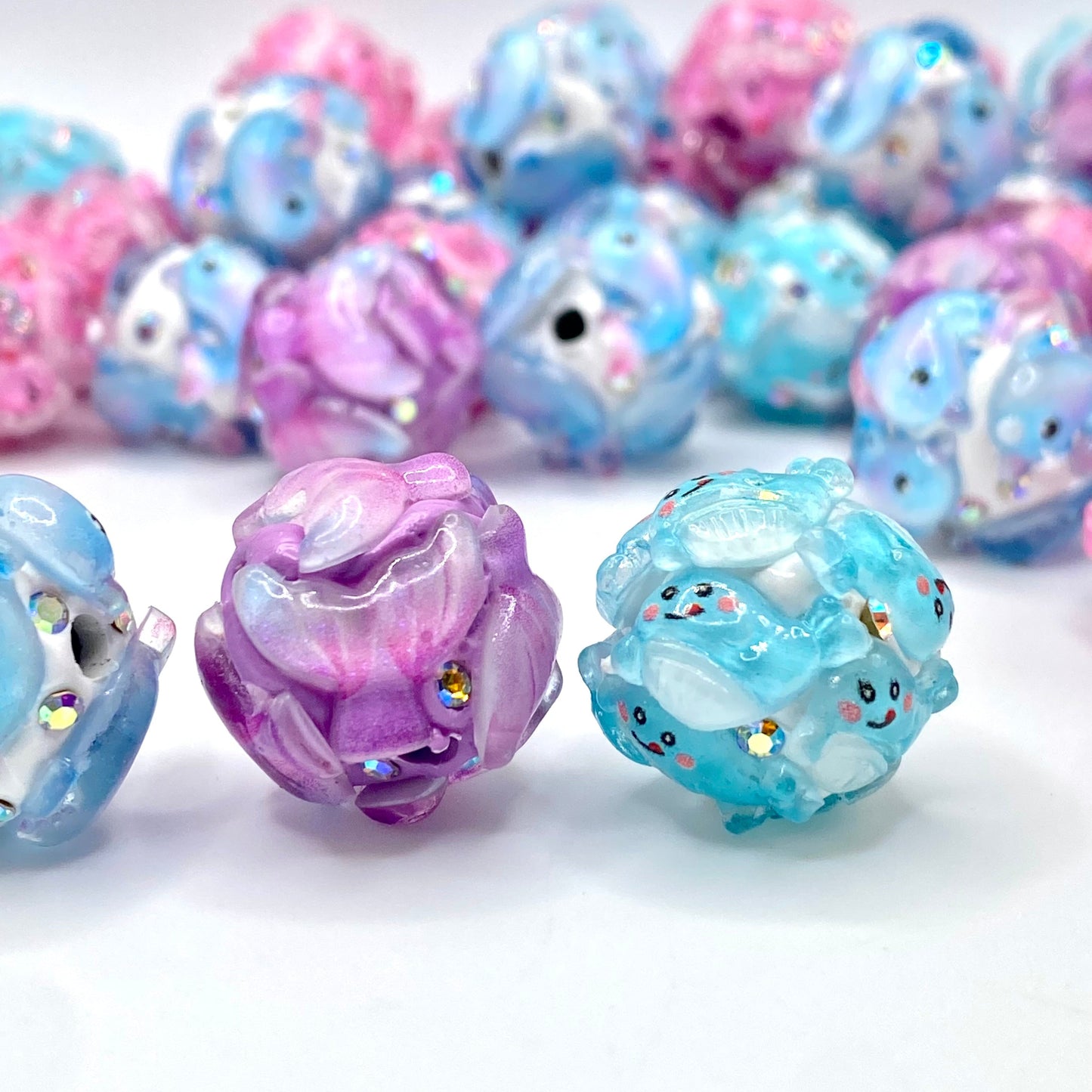 Life is Like the Ocean, it Goes Up & Down Polymer Clay Beads