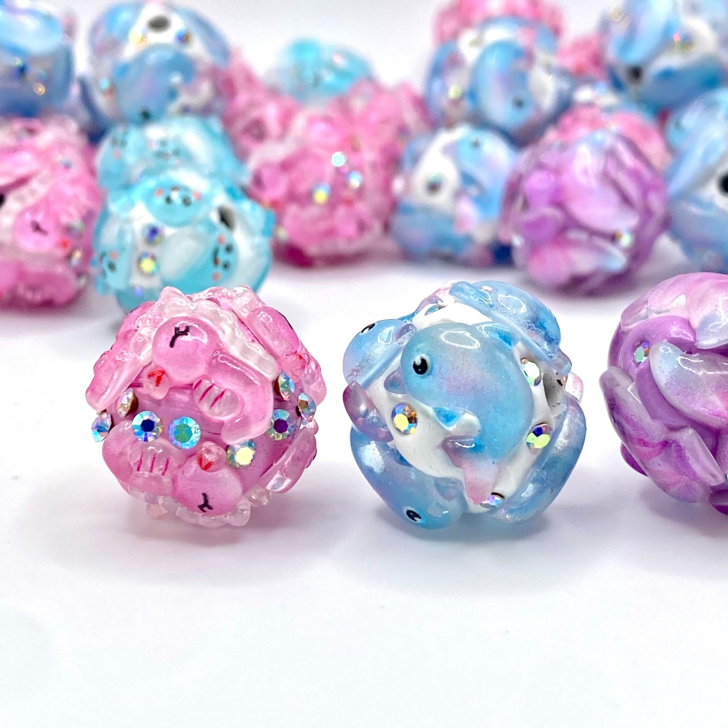 Life is Like the Ocean, it Goes Up & Down Polymer Clay Beads