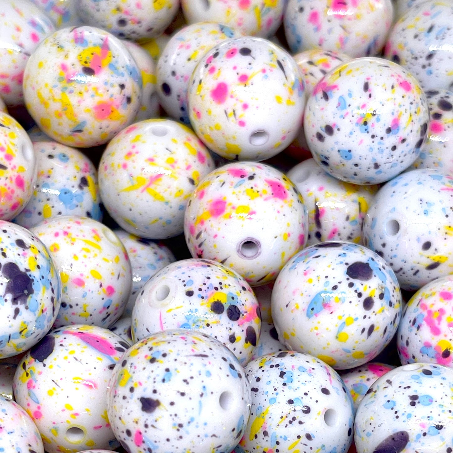 The Splatter Paint Effect Acrylic Beads