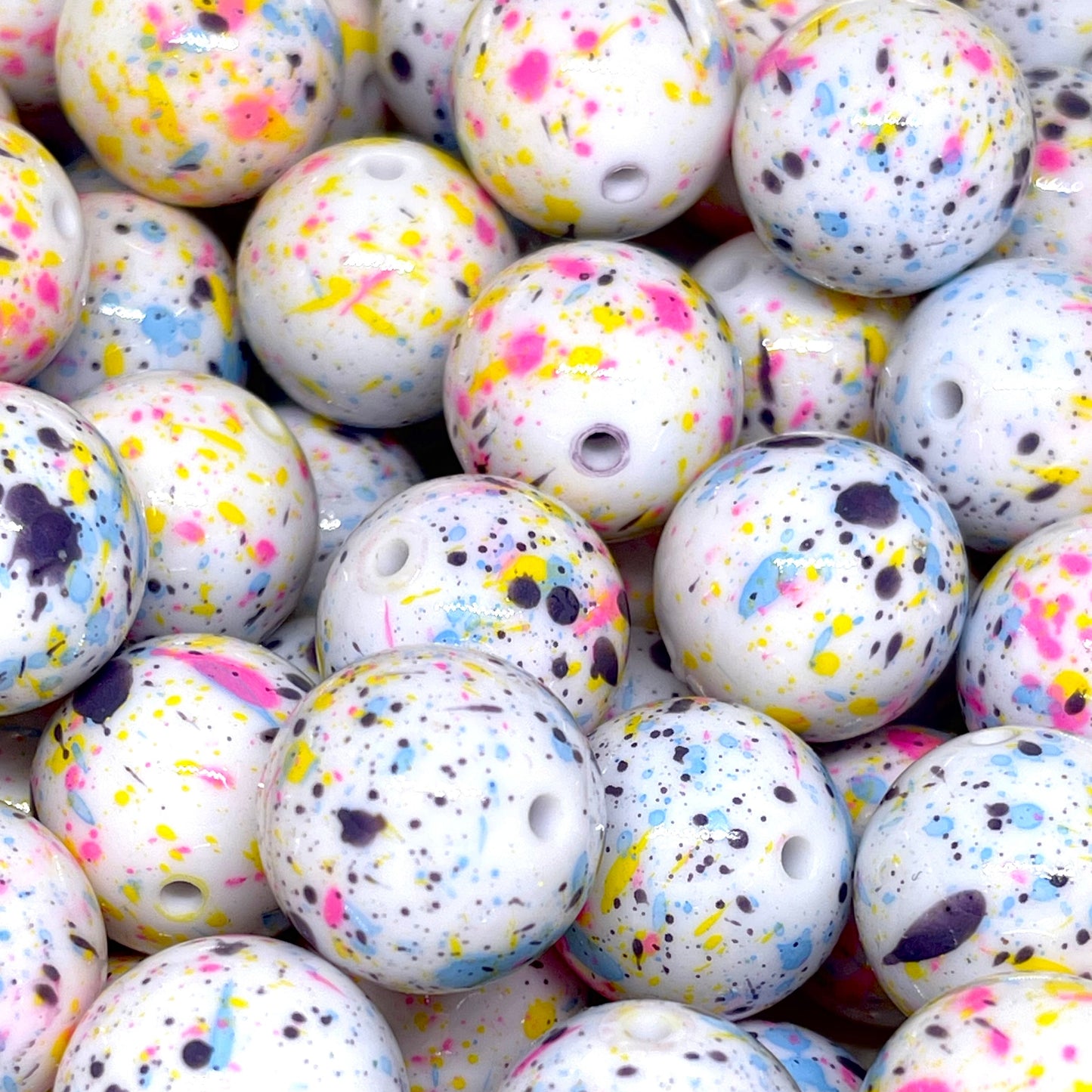 The Splatter Paint Effect Acrylic Beads