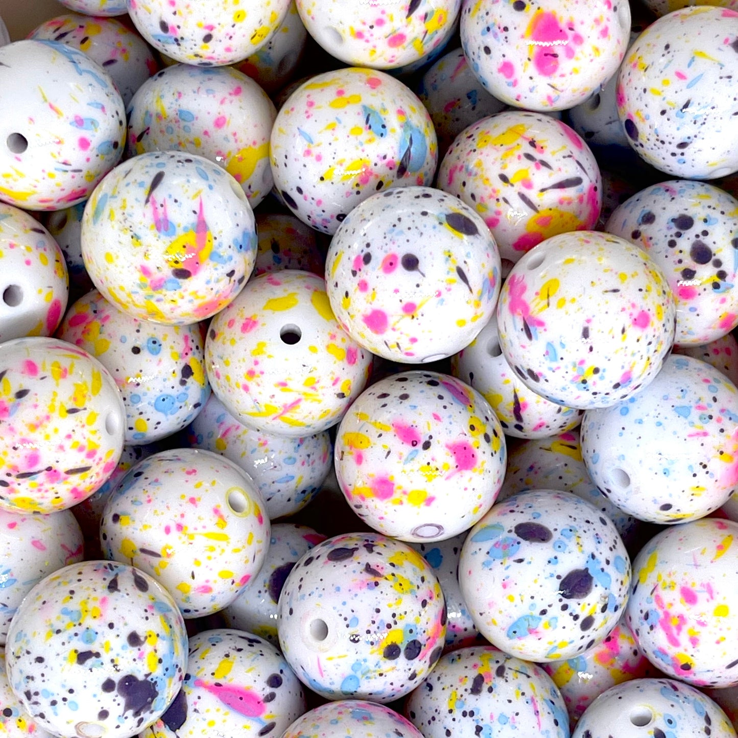 The Splatter Paint Effect Acrylic Beads