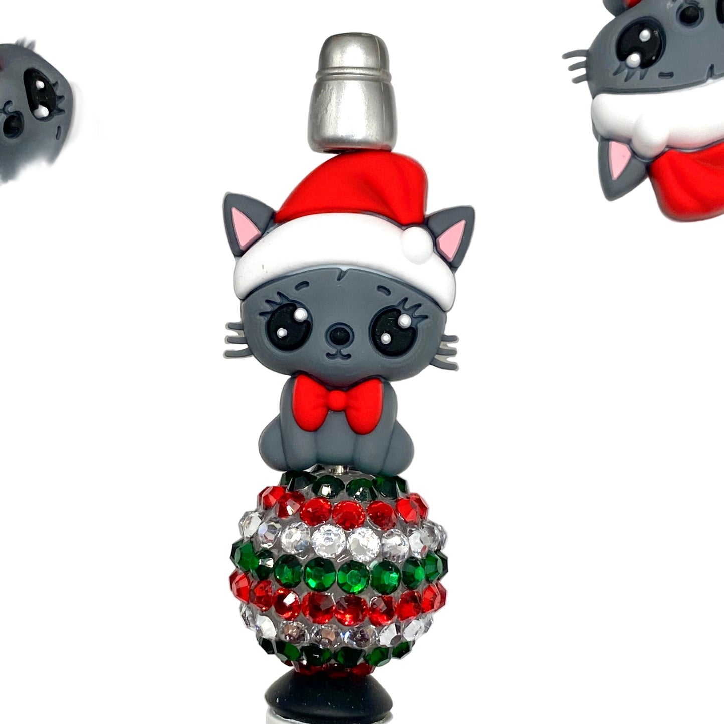 Cats + Christmas = Cattastic 3D Silicone Focal Beads