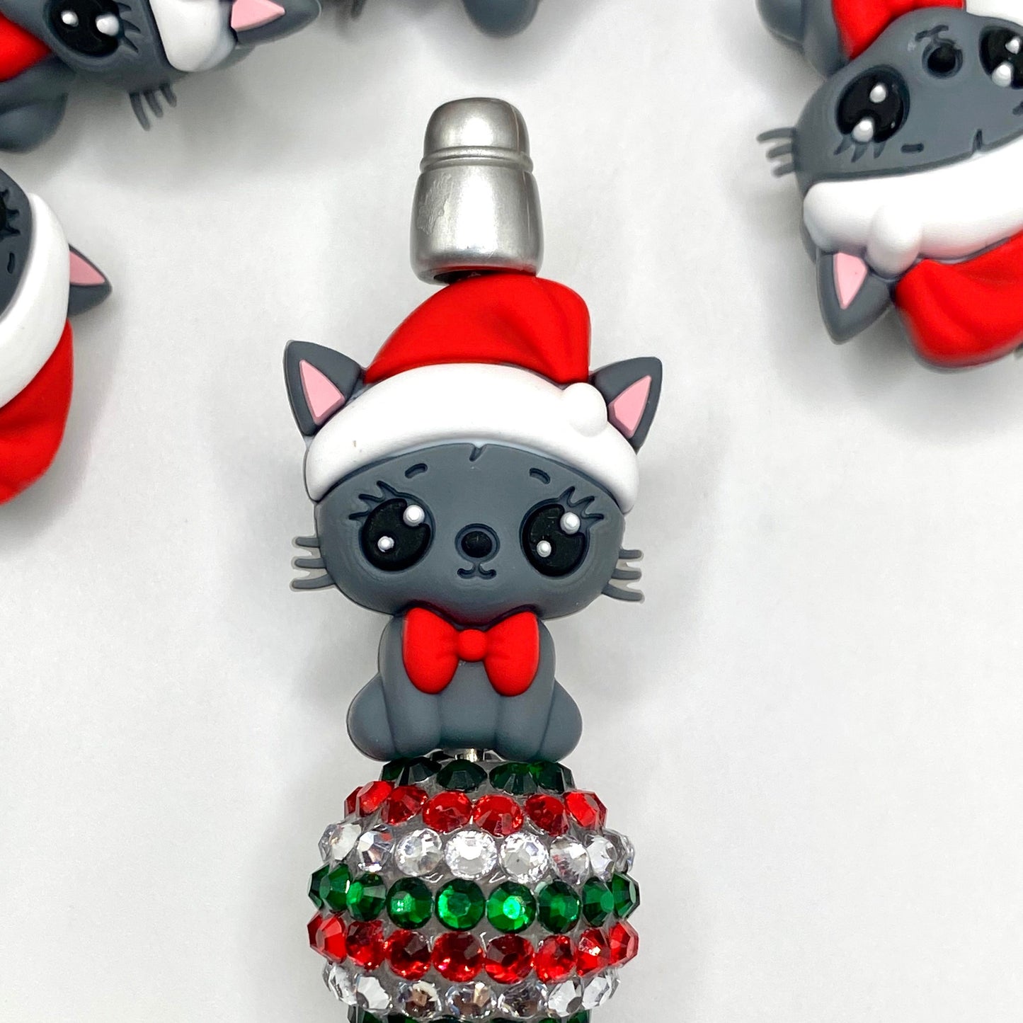 Cats + Christmas = Cattastic 3D Silicone Focal Beads