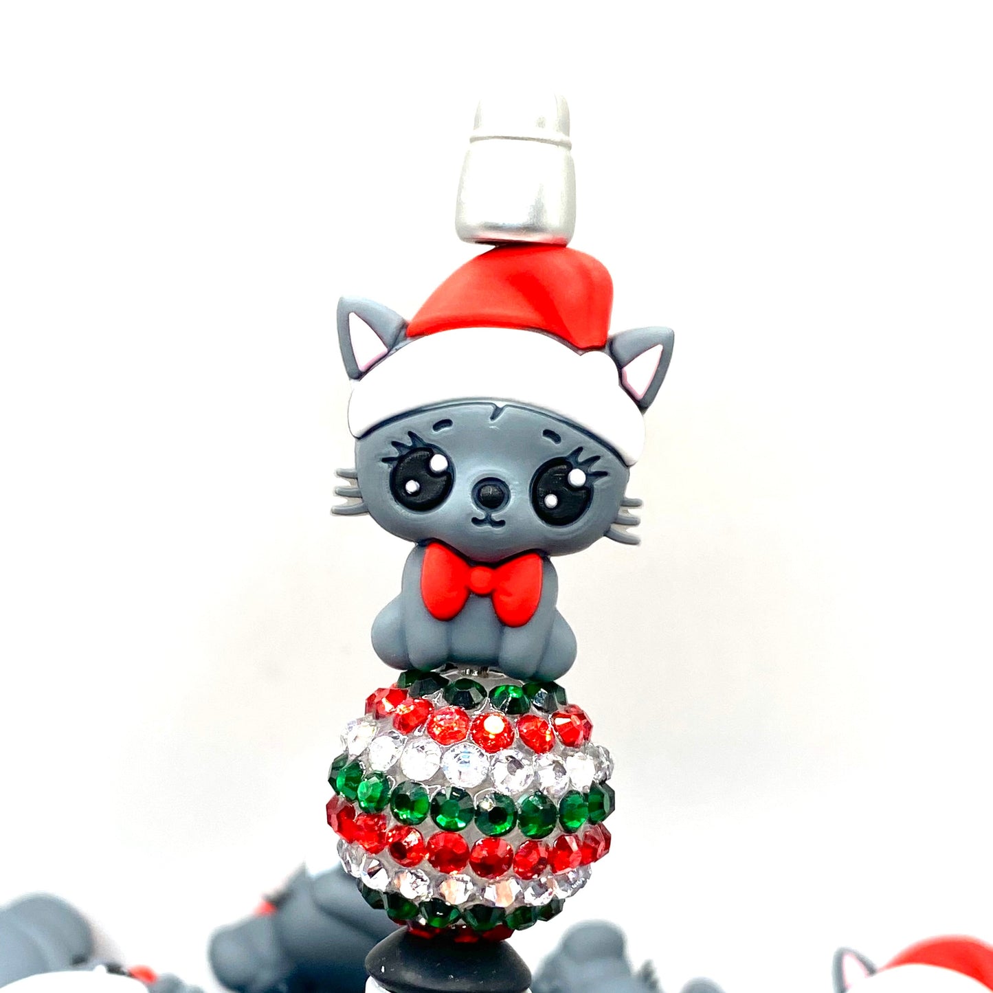 Cats + Christmas = Cattastic 3D Silicone Focal Beads
