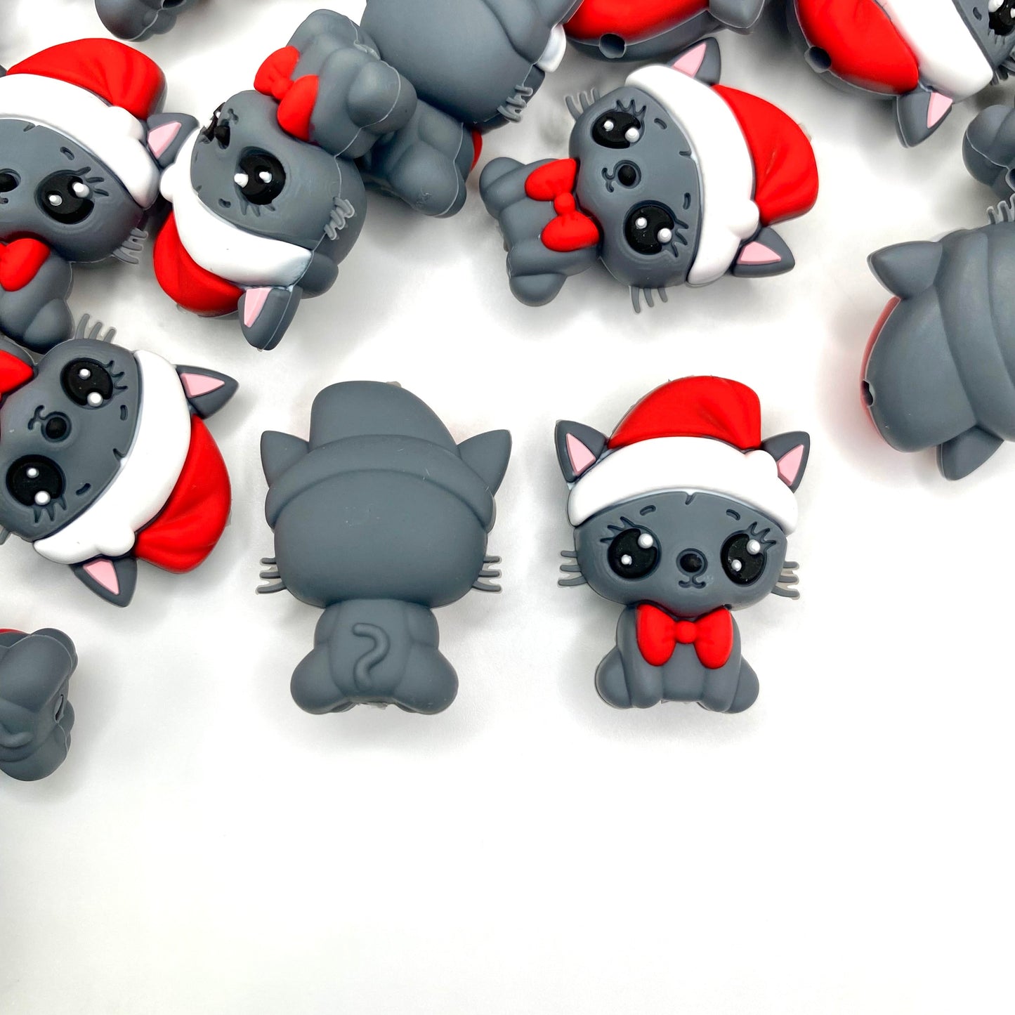 Cats + Christmas = Cattastic 3D Silicone Focal Beads