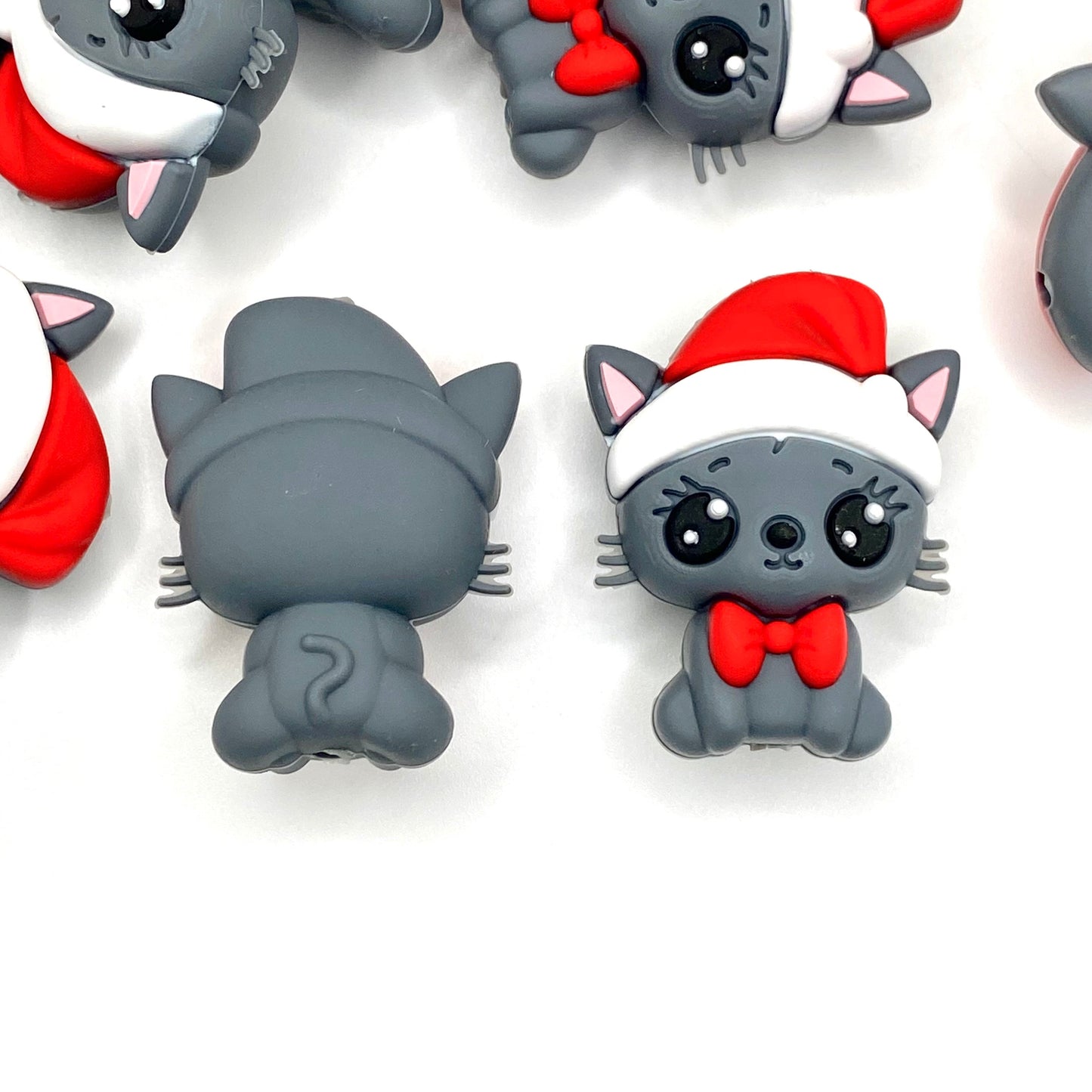 Cats + Christmas = Cattastic 3D Silicone Focal Beads