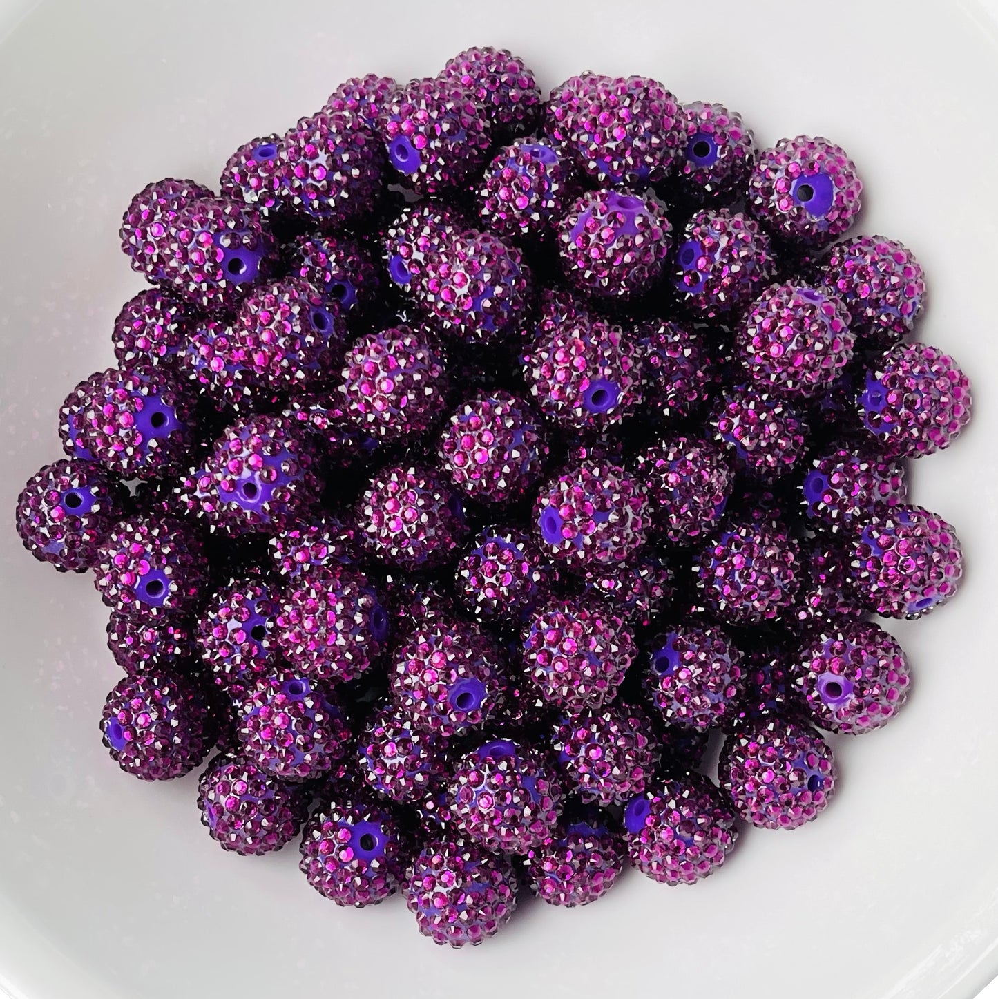 Dark Purple Rhinestone Beads