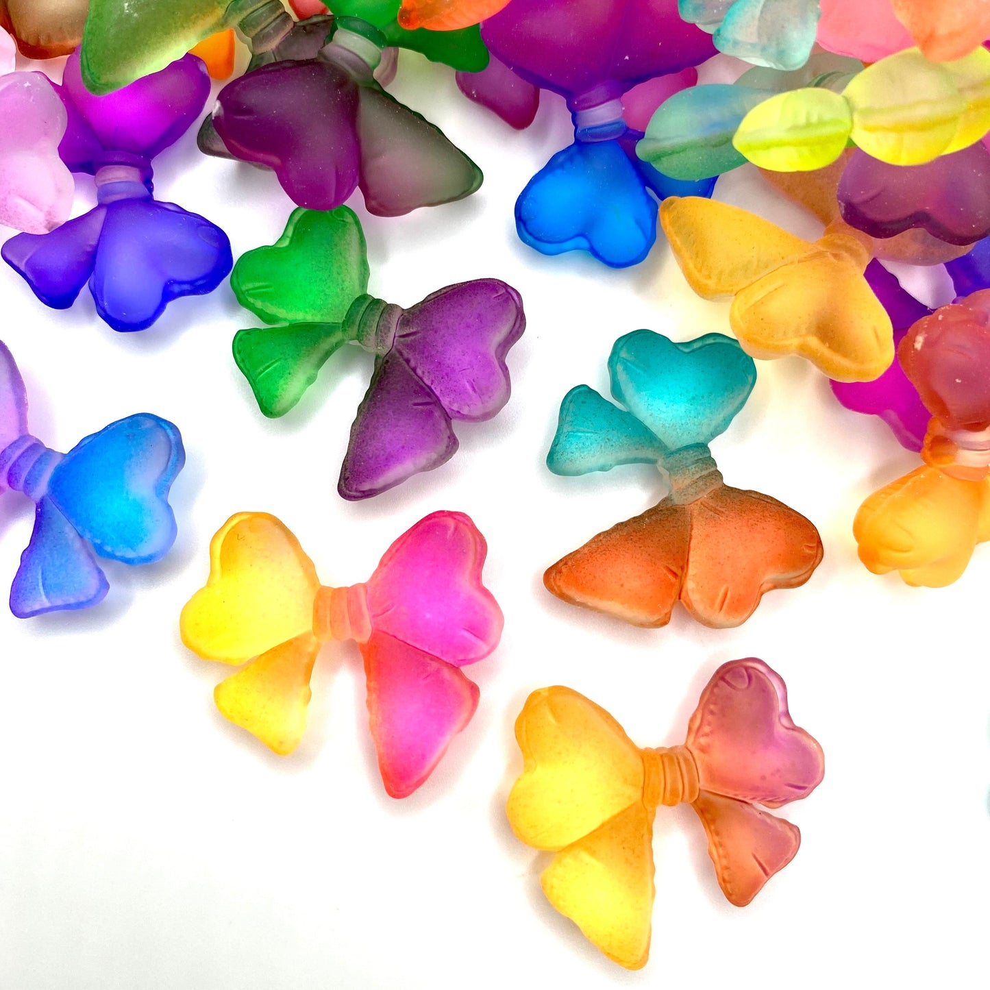 No Bow, No Go Resin Acrylic Beads