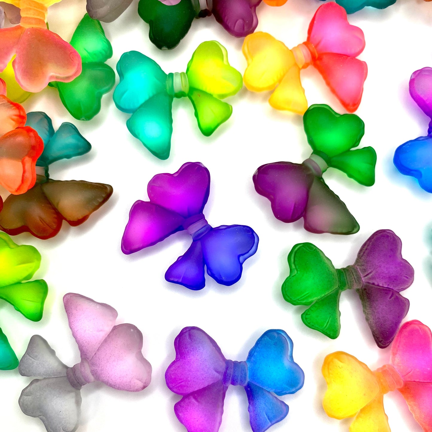 No Bow, No Go Resin Acrylic Beads