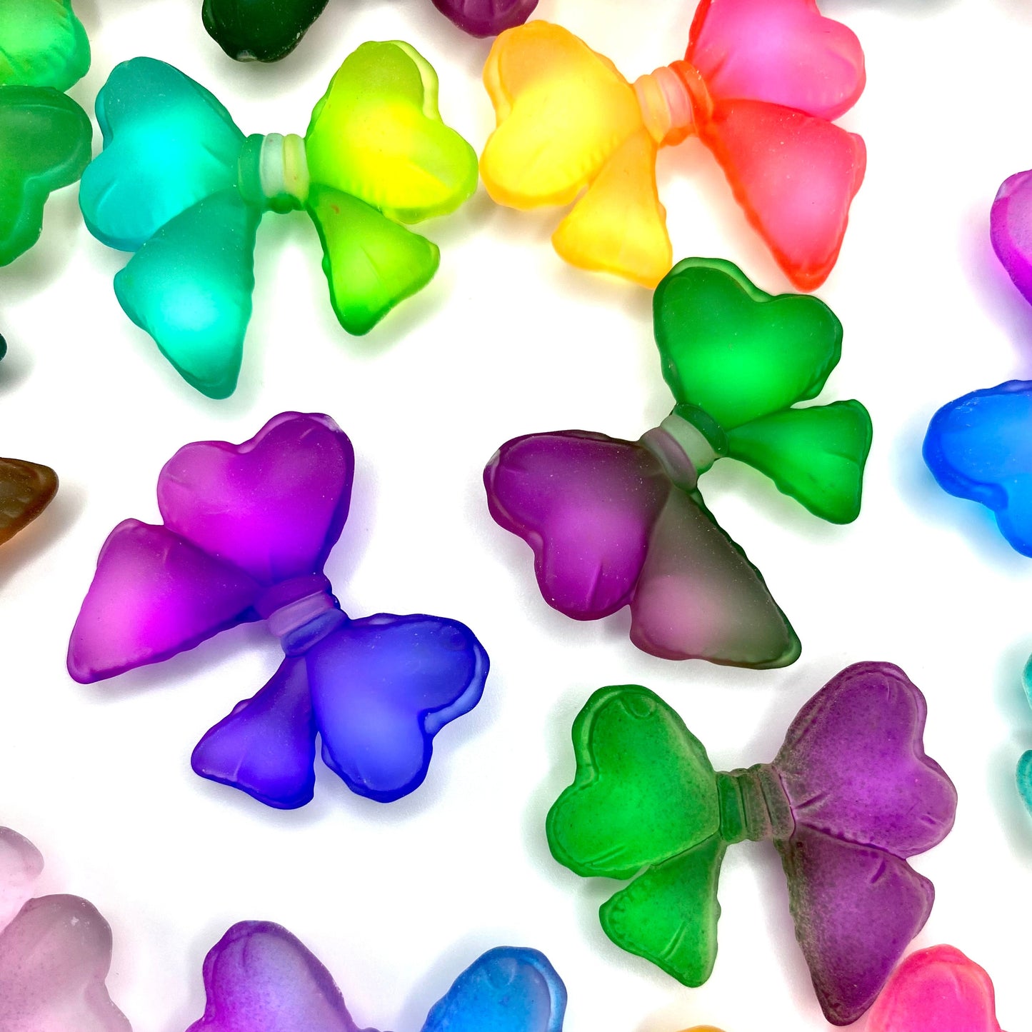No Bow, No Go Resin Acrylic Beads