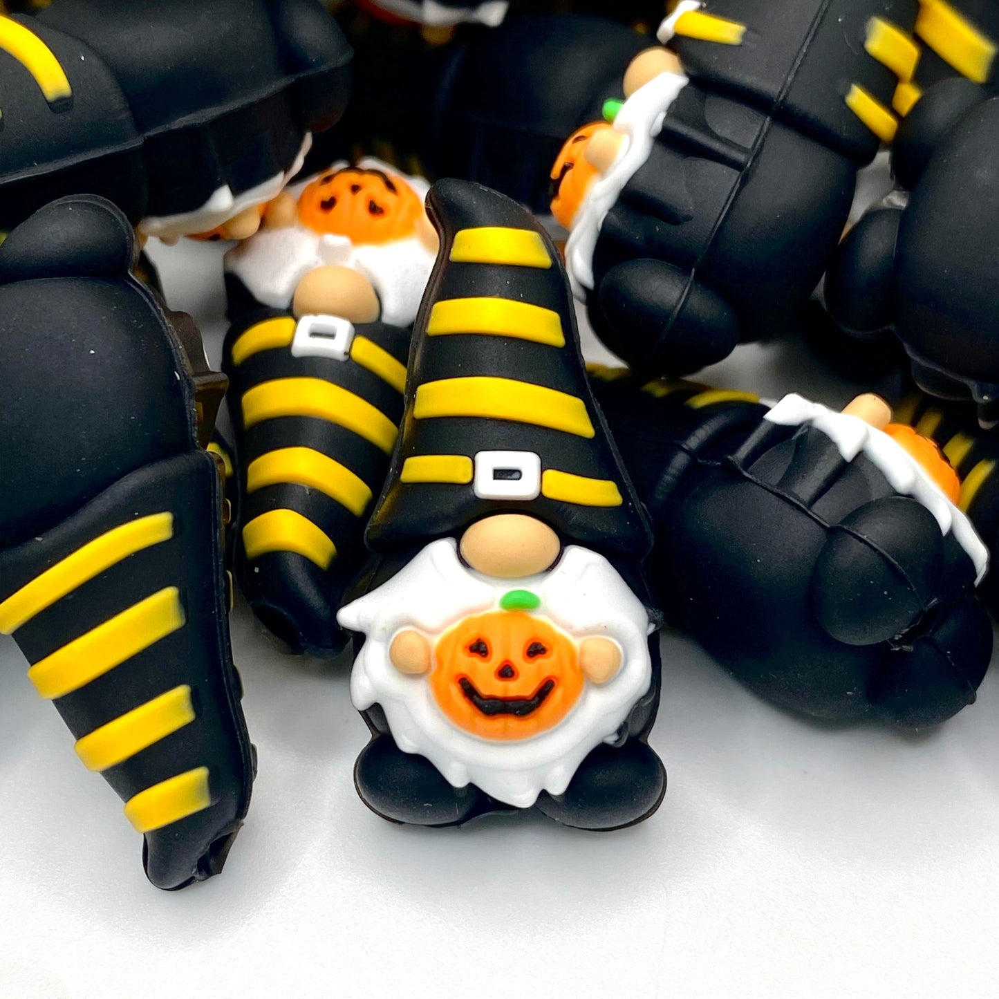 Oh My Gourd Gnomies 3D Silicone Focal Beads