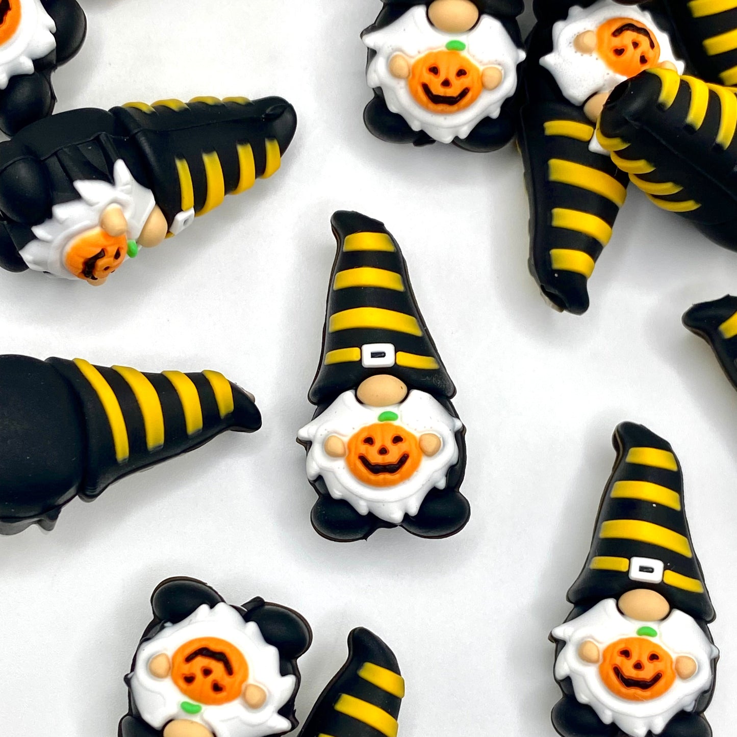 Oh My Gourd Gnomies 3D Silicone Focal Beads