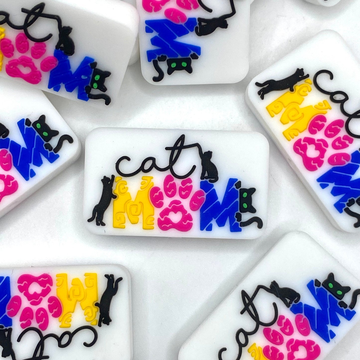 Cat Mom Silicone Focal Beads - EXCLUSIVE