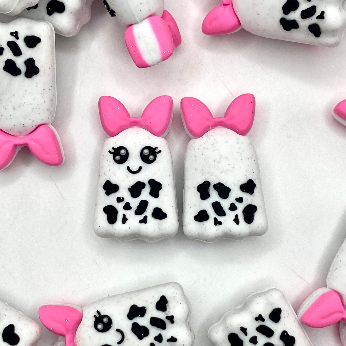 Shy but Spooky 3D Ghost Silicone Focal Beads