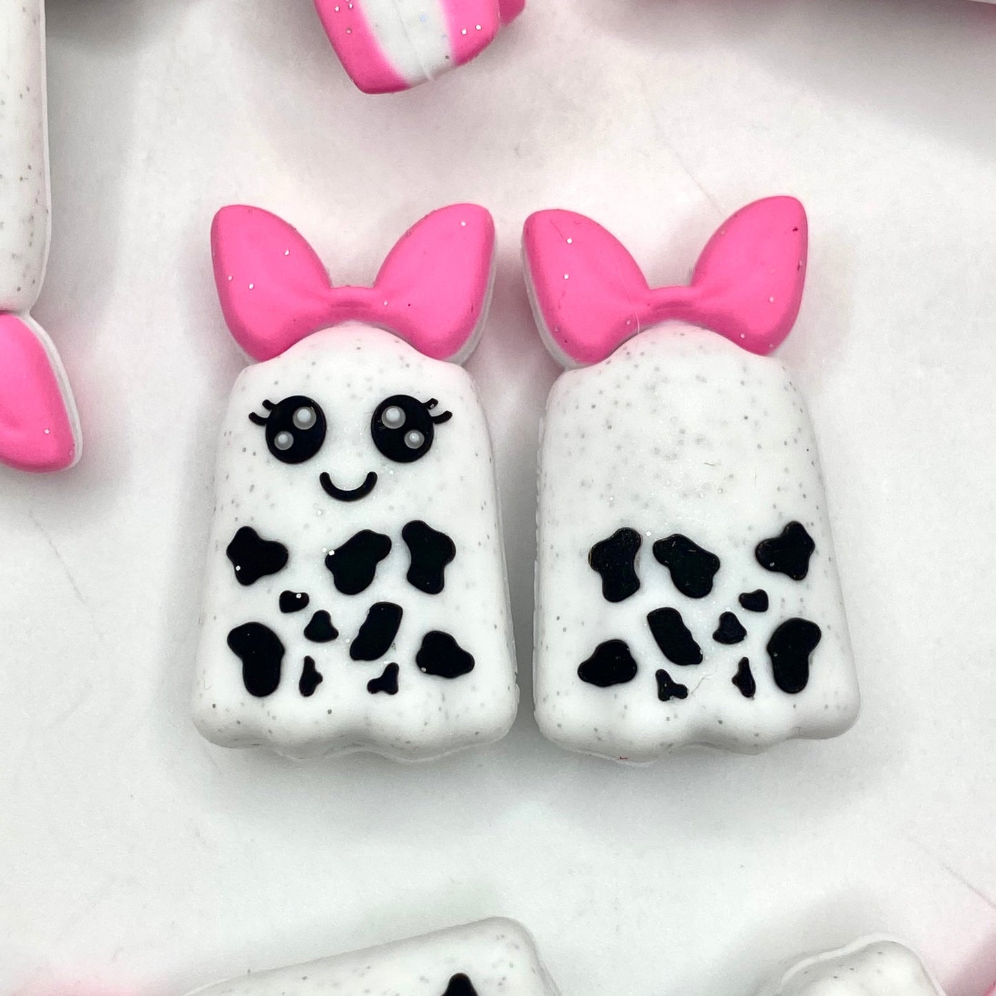 Shy but Spooky 3D Ghost Silicone Focal Beads
