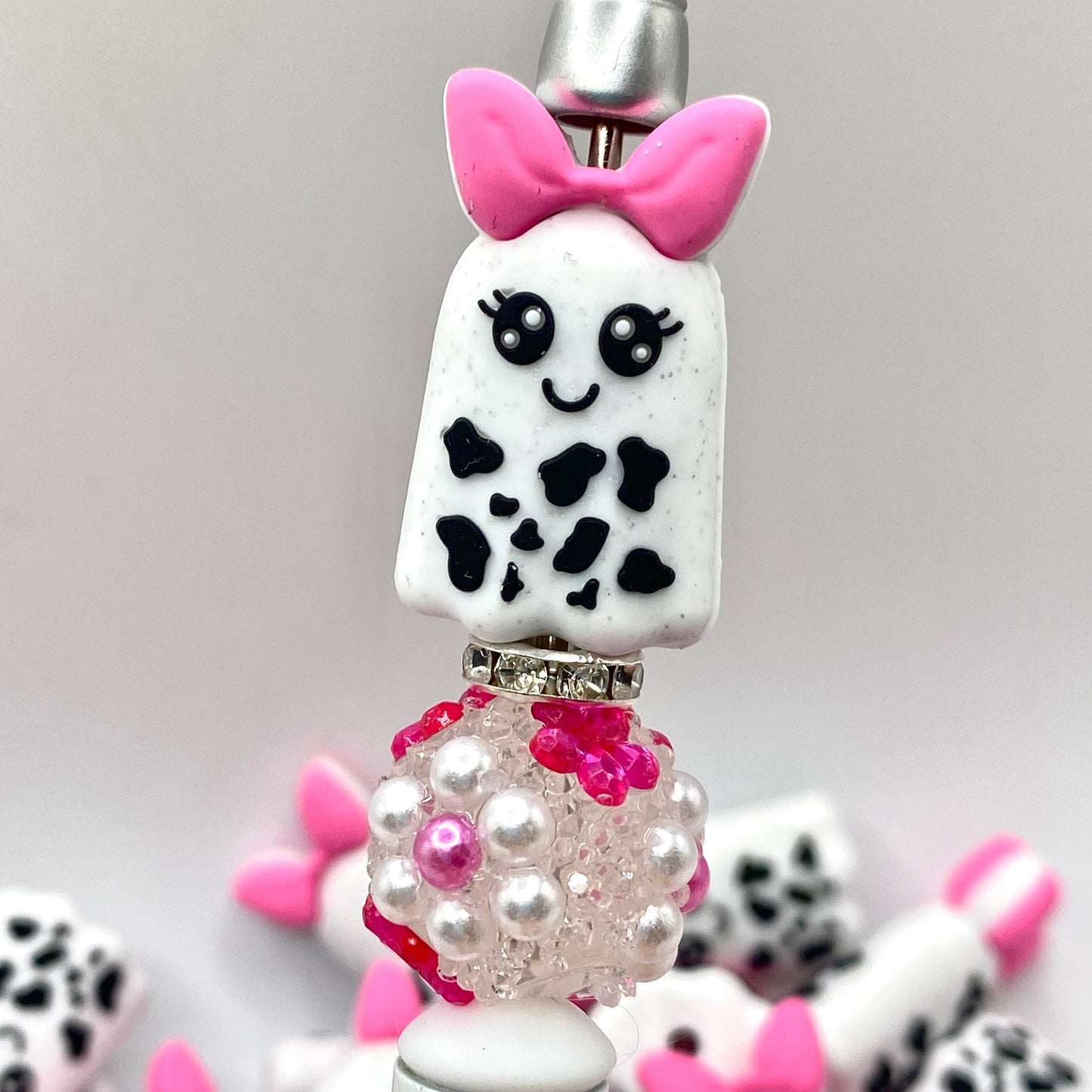 Shy but Spooky 3D Ghost Silicone Focal Beads