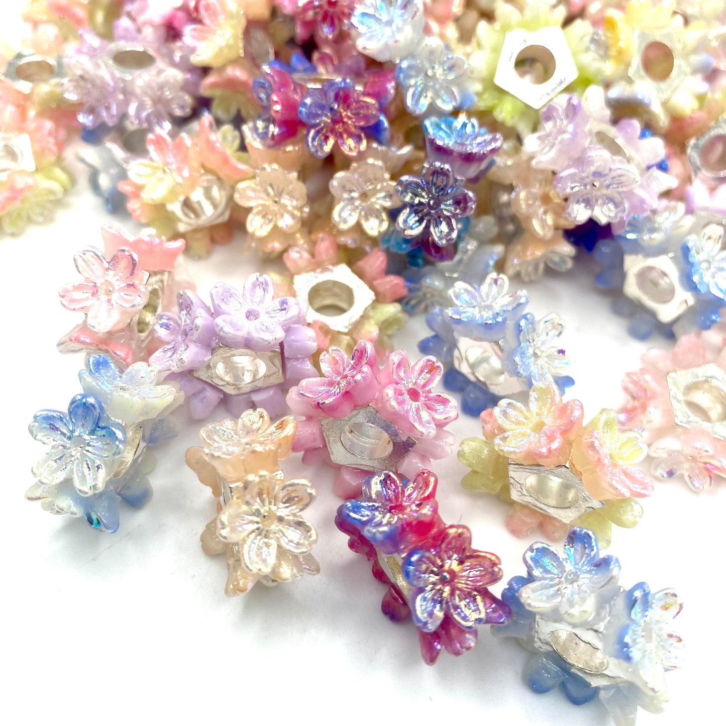 Sweet As A Cherry Blossom Fancy Spacer Beads