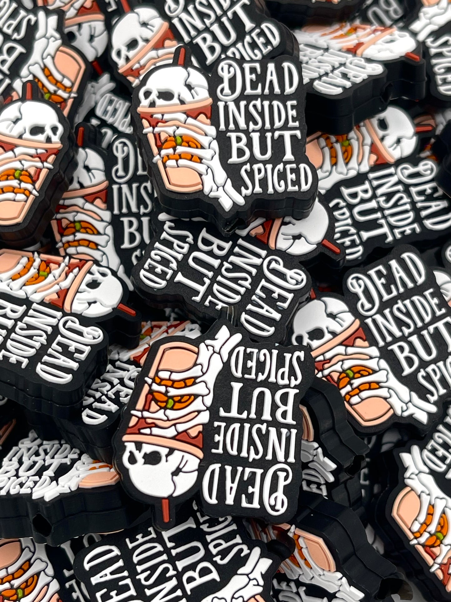 Dead Inside But Spiced Silicone Focal Beads