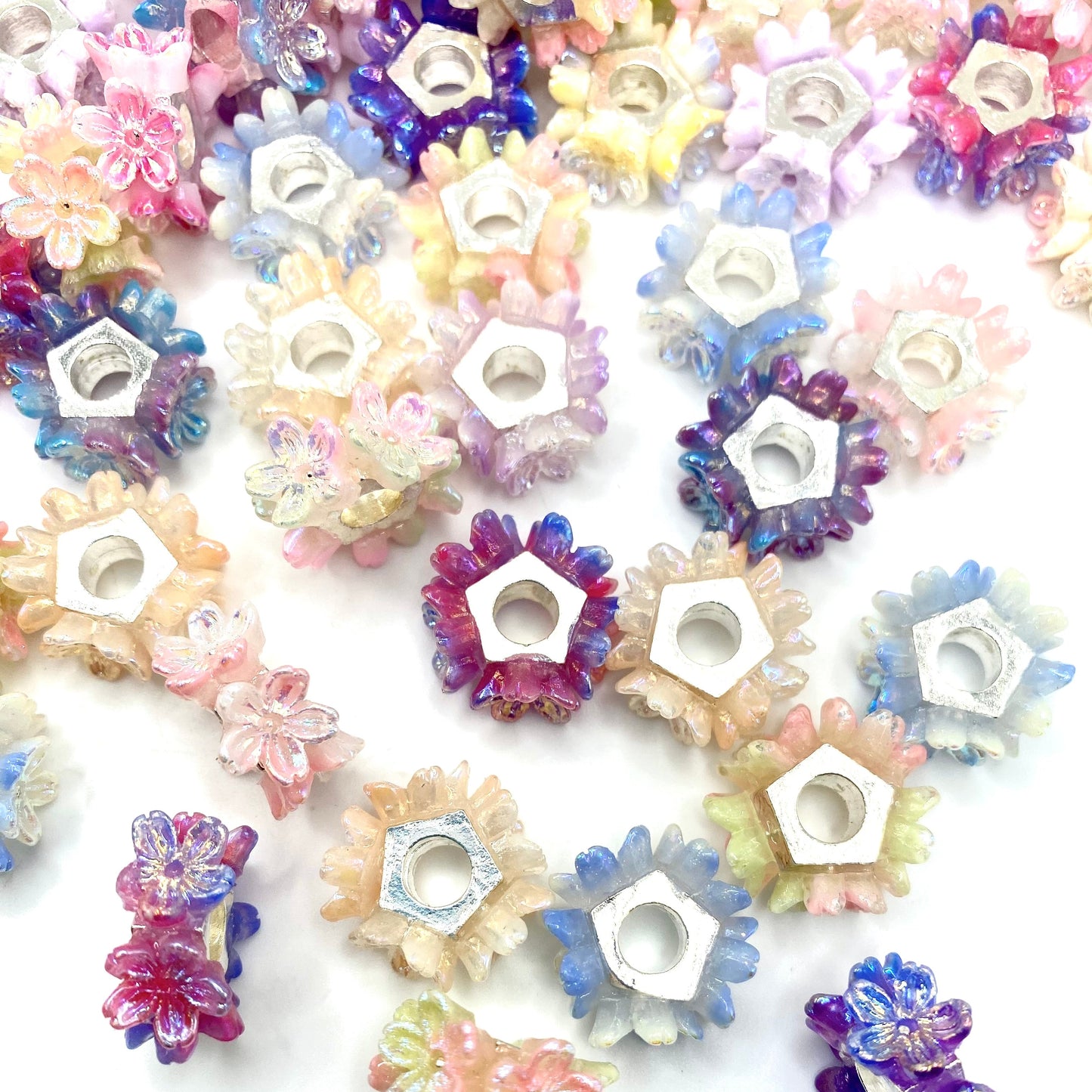Sweet As A Cherry Blossom Fancy Spacer Beads