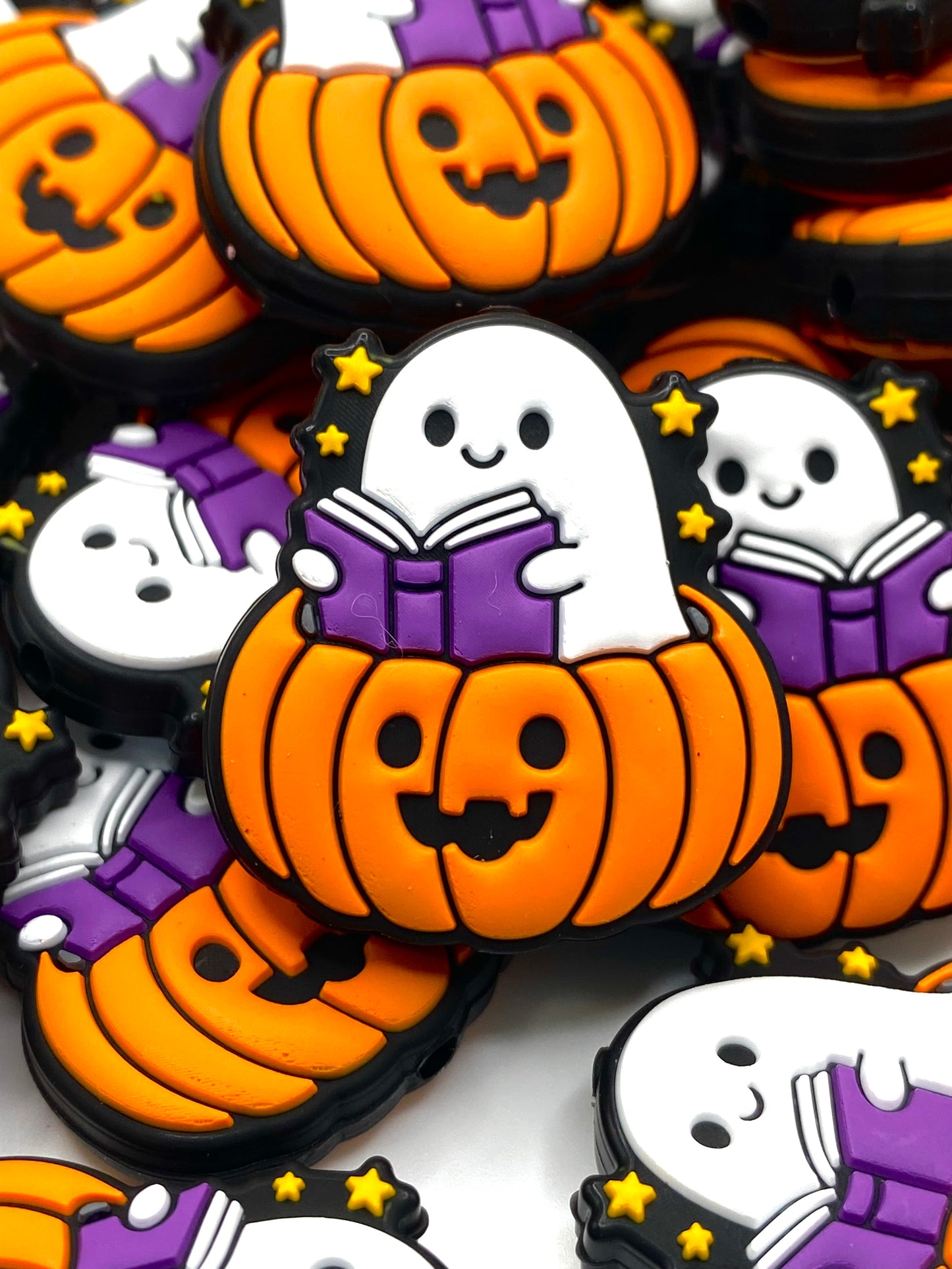 This Ghost is Booked! Silicone Focal Beads
