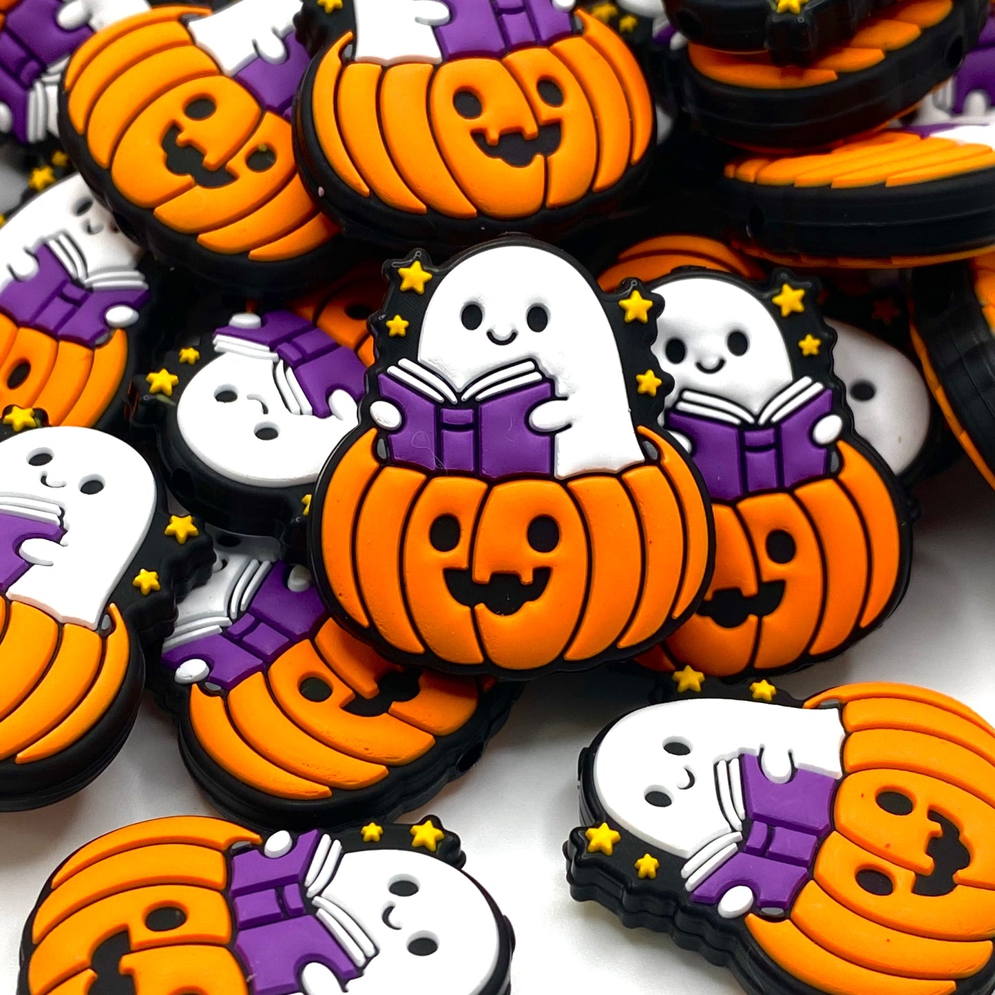 This Ghost is Booked! Silicone Focal Beads