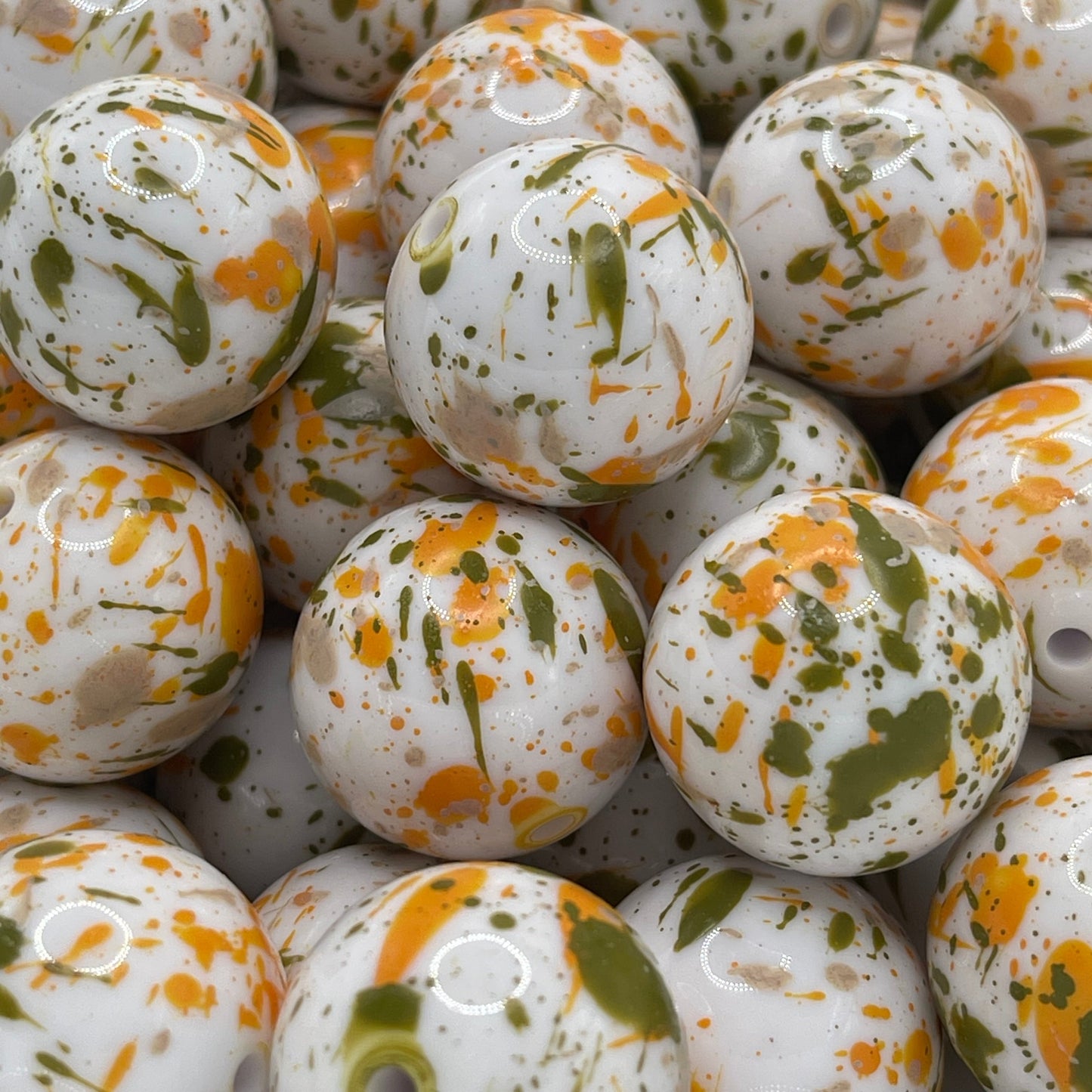 The Splatter Paint Effect Acrylic Beads