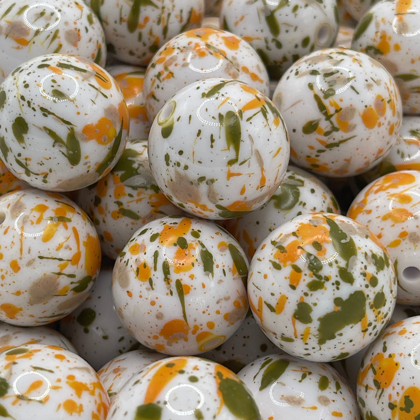 The Splatter Paint Effect Acrylic Beads